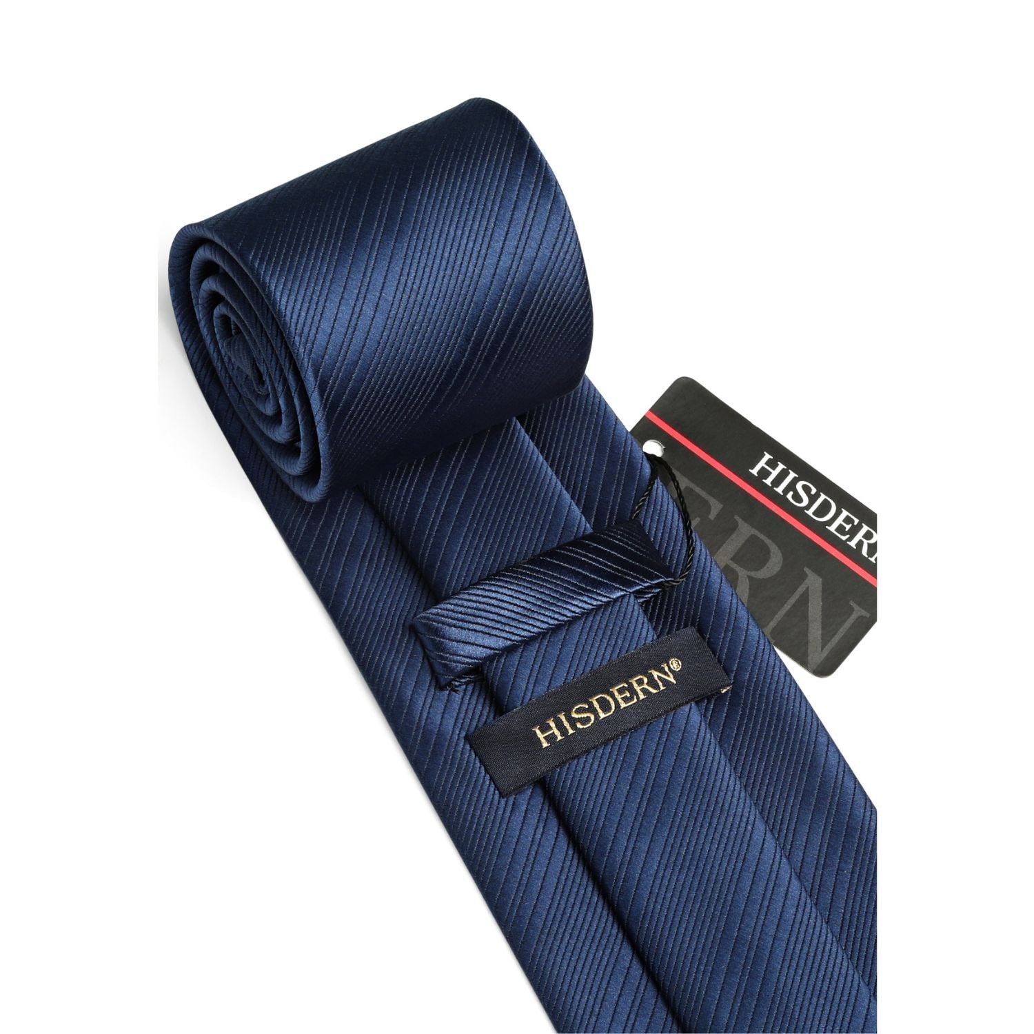 Hisdern Navy Blue Striped Business Accessories Set