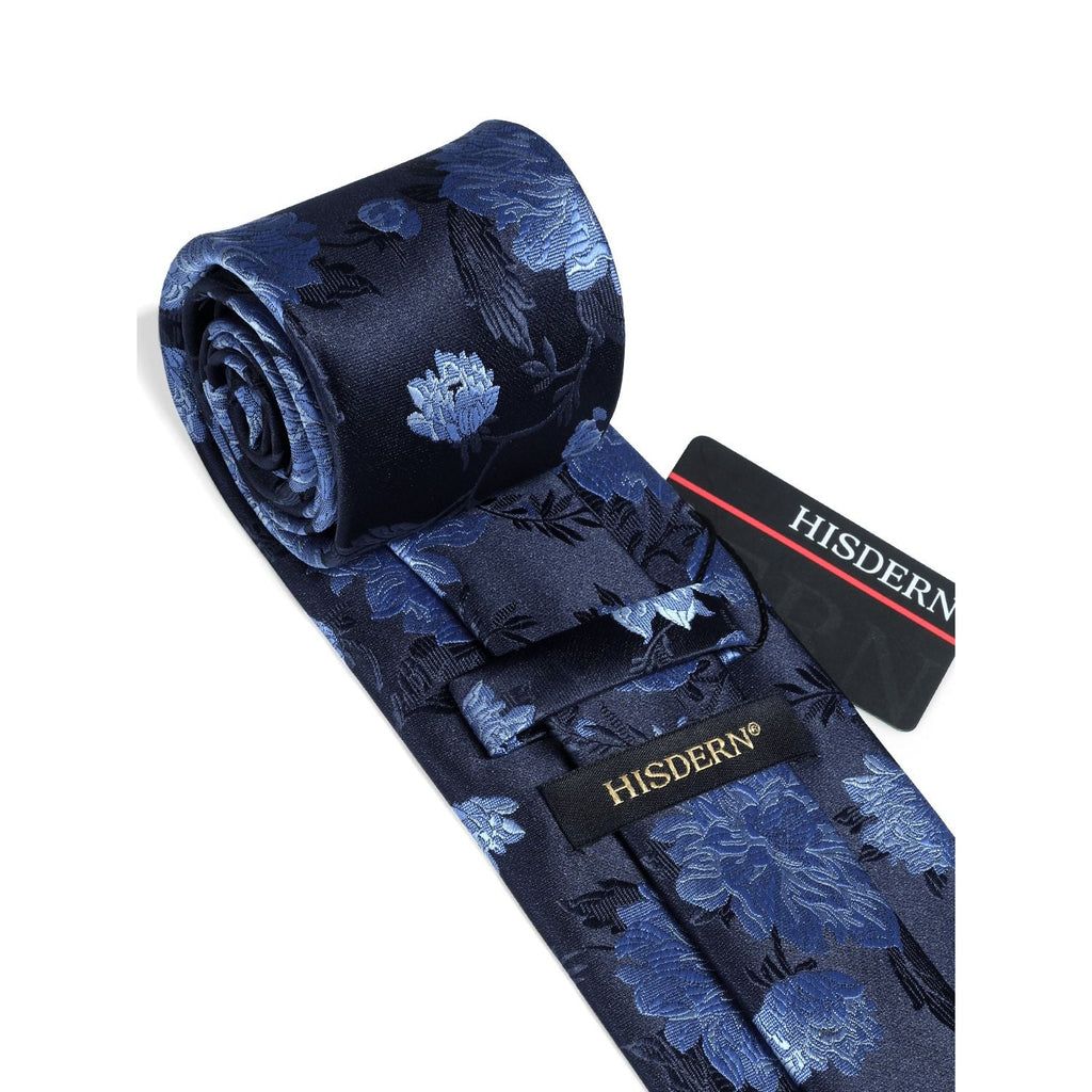 Hisdern Blue Floral Wedding Accessories Set