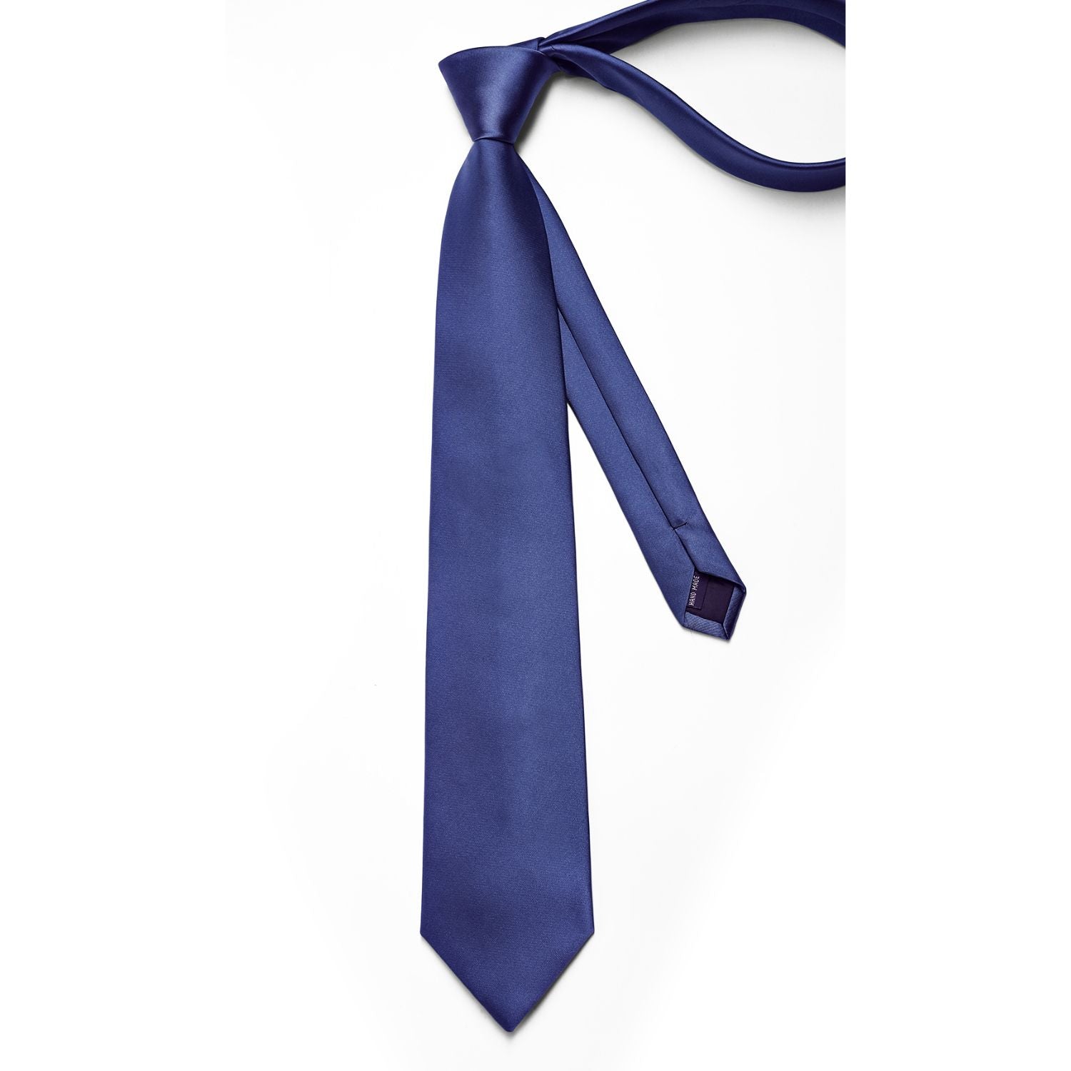 Hisdern Navy Blue Solid Wedding Accessories Set with Cufflinks
