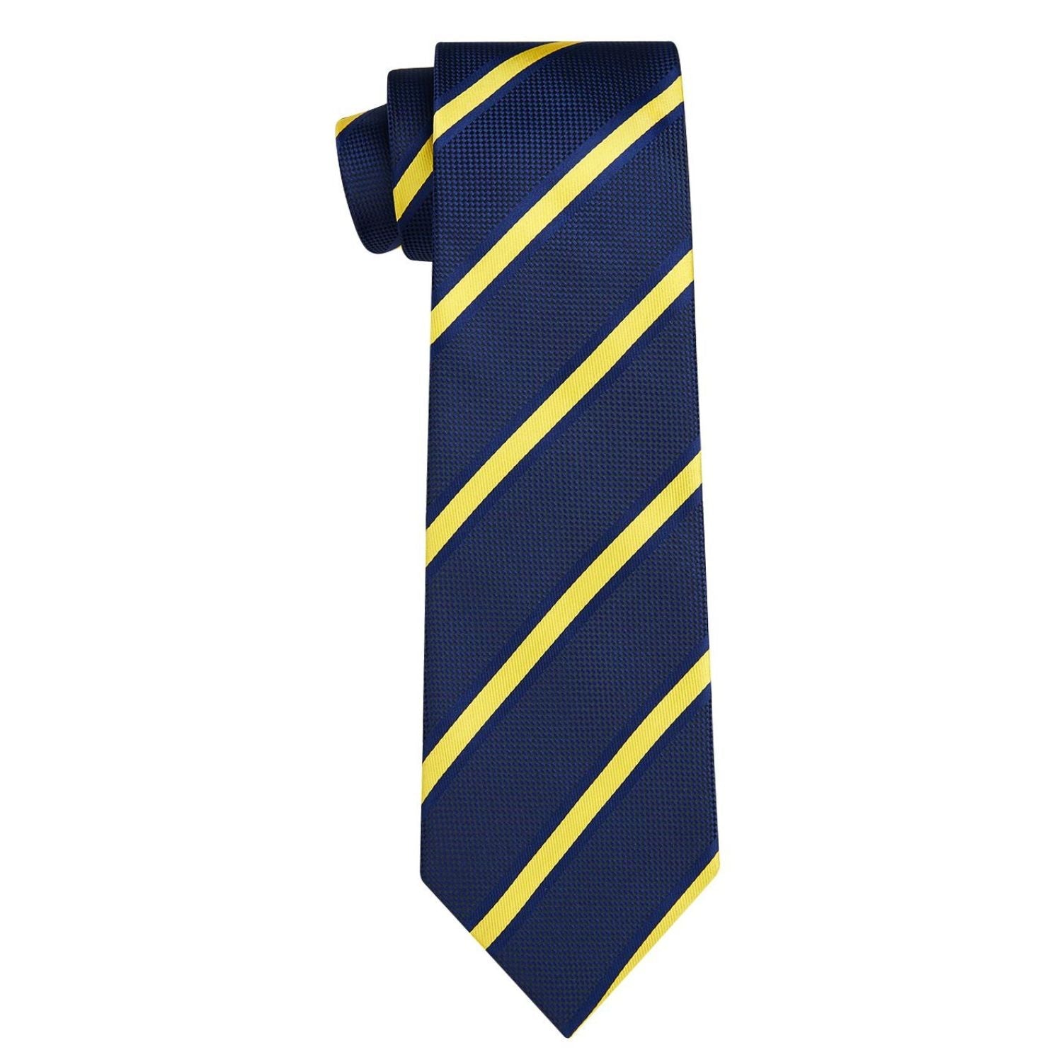 Hisdern Yellow Navy Striped Wedding Accessories Set