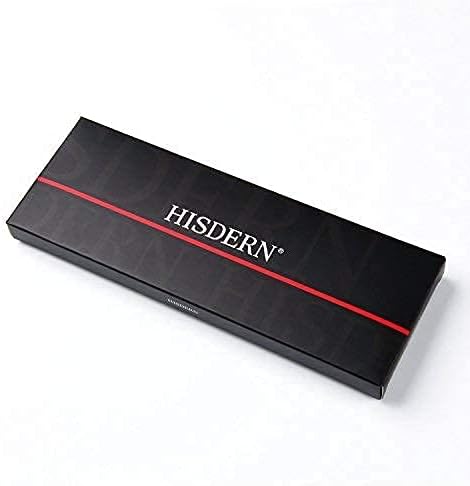 Hisdern Blue Black Striped Business Tie Set