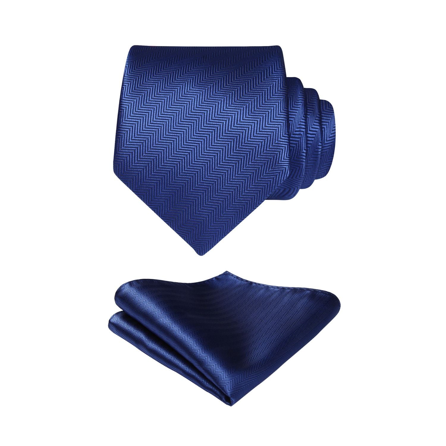 Hisdern Blue Striped Business Tie Set