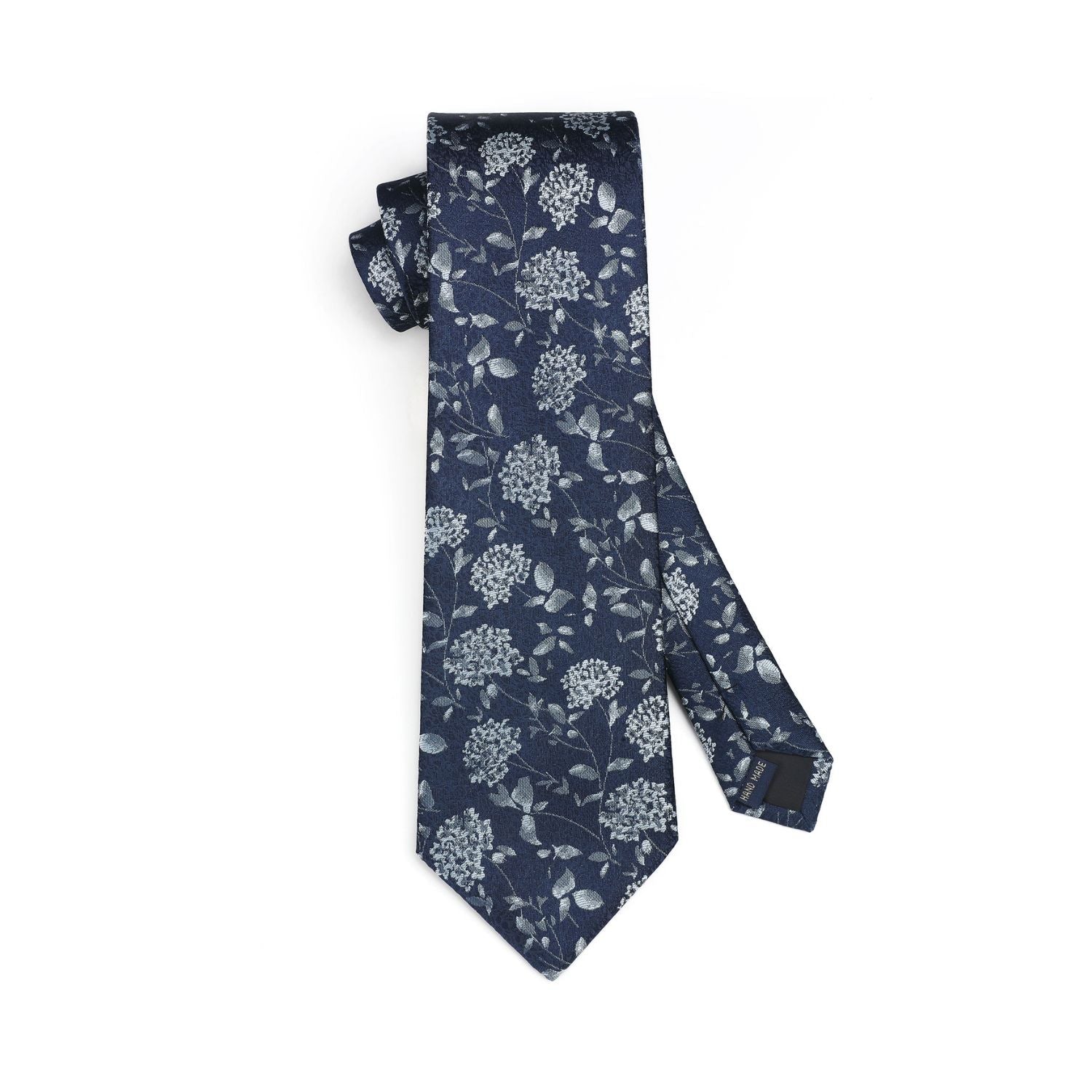 Hisdern Navy Blue Floral Wedding Accessories Set