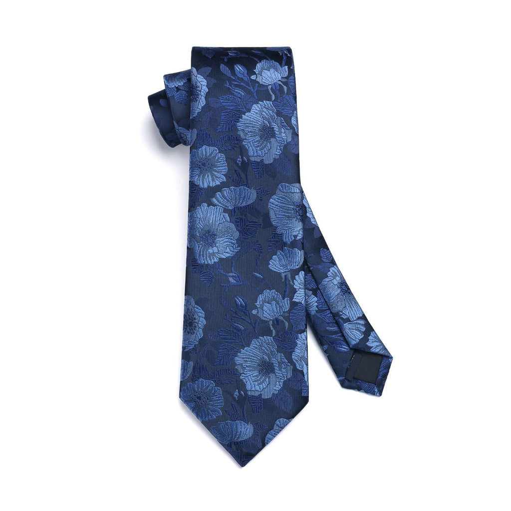 Hisdern Blue Floral Wedding Accessories Set