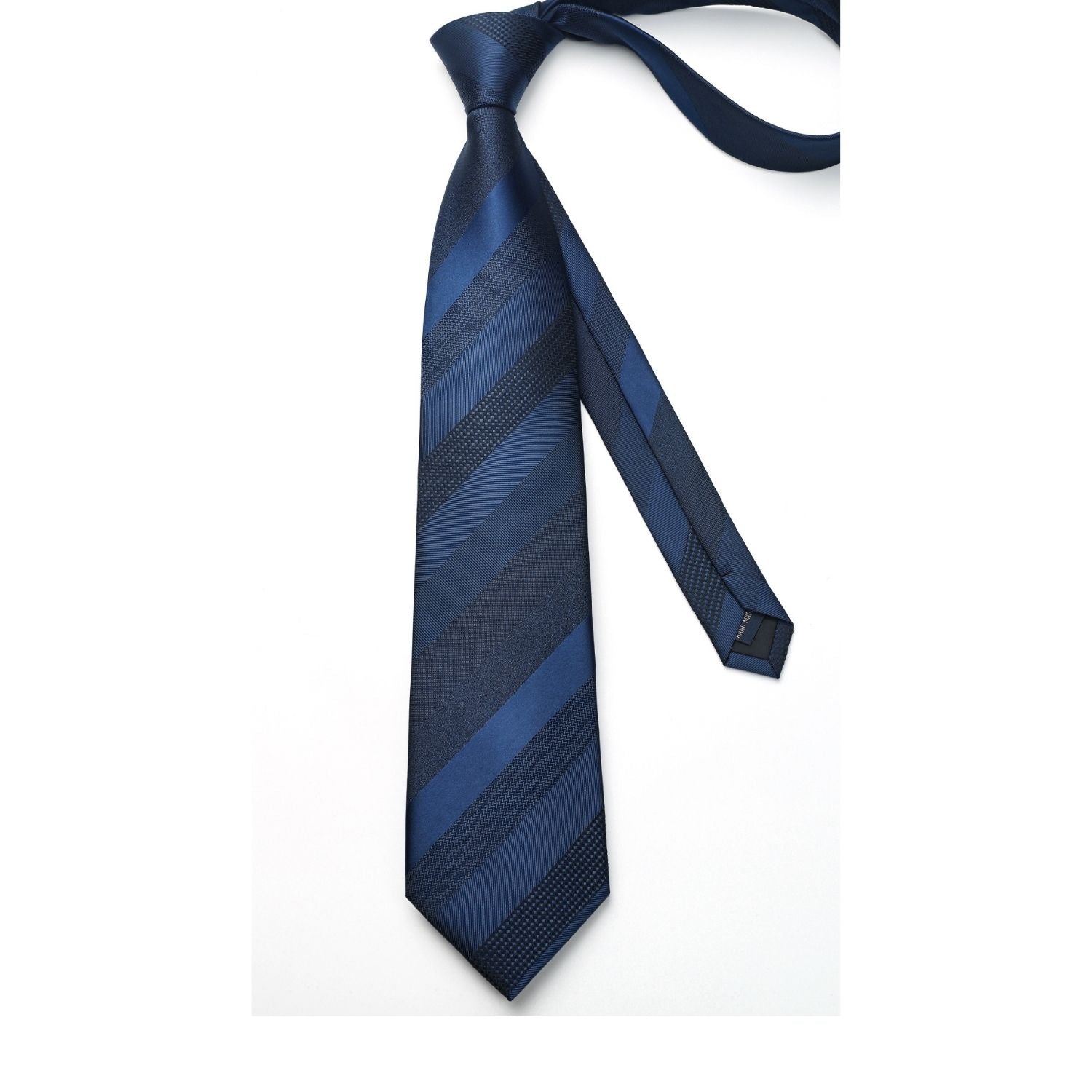 Hisdern Blue Striped Business Tie Set