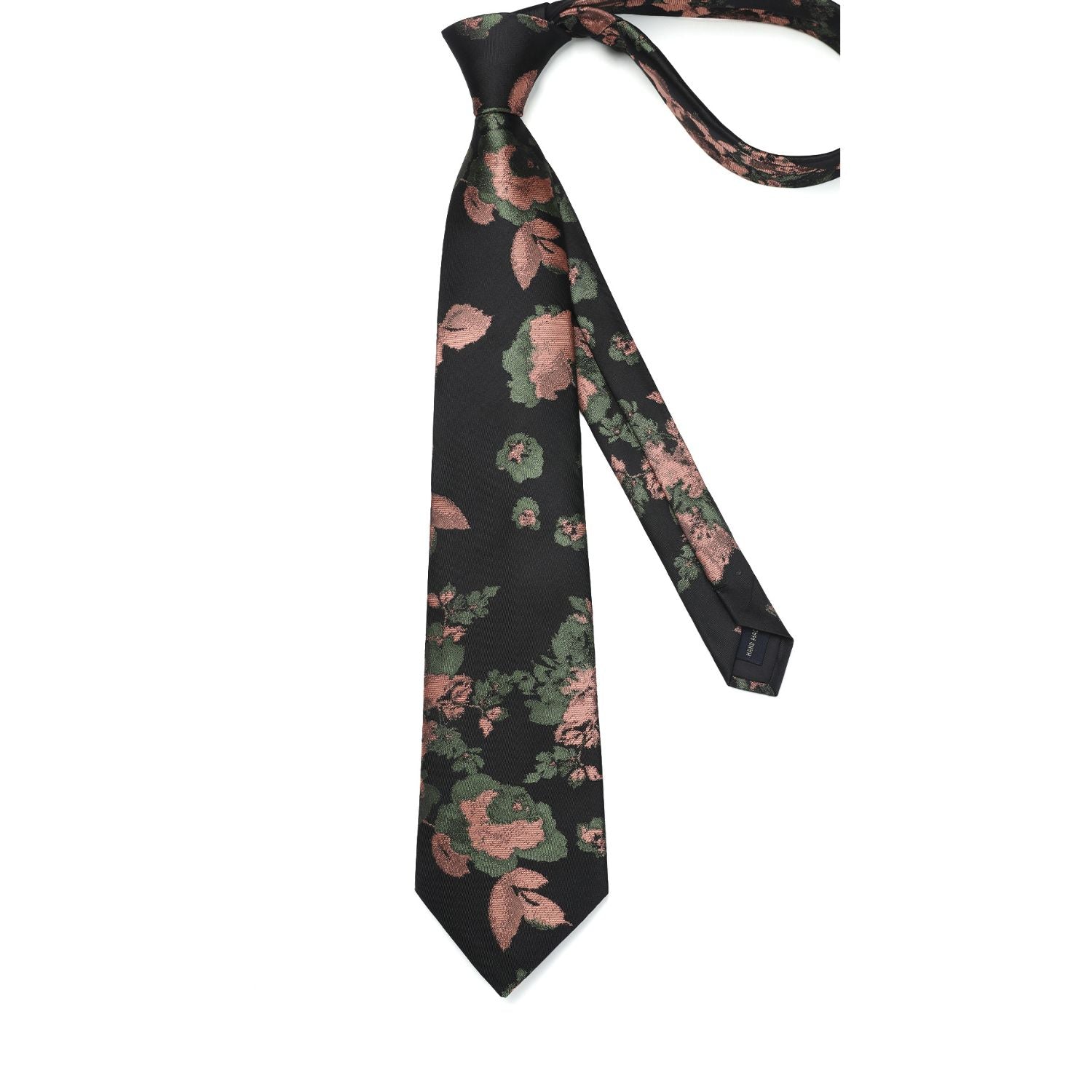 Hisdern Black Pink Floral Wedding Accessories Set