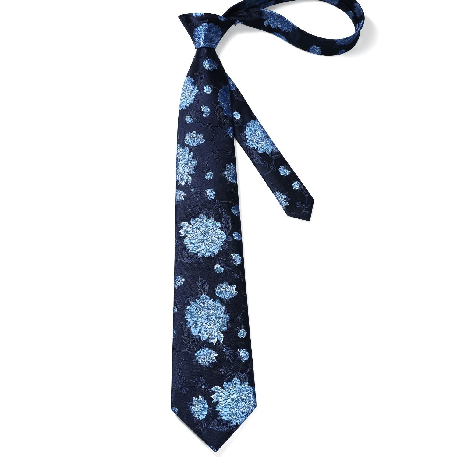 Hisdern Blue Floral Wedding Accessories Set