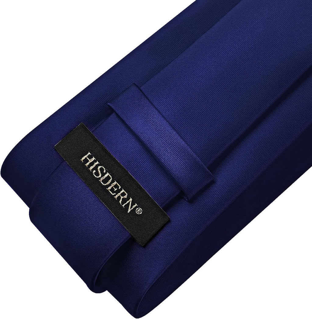 Hisdern Navy Blue Solid Wedding Accessories Set With Clip