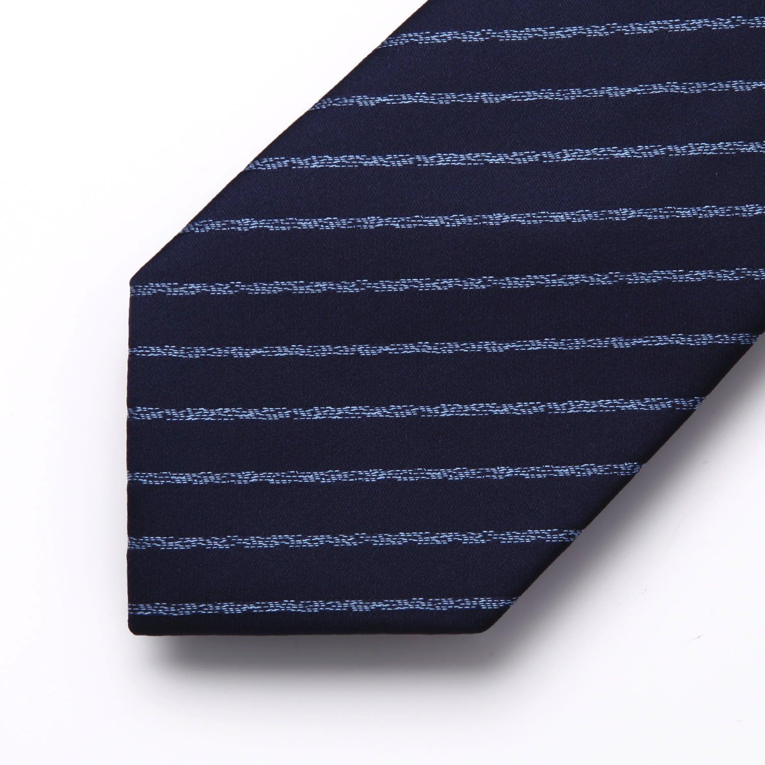 Hisdern Navy Blue Striped Wedding Accessories Set