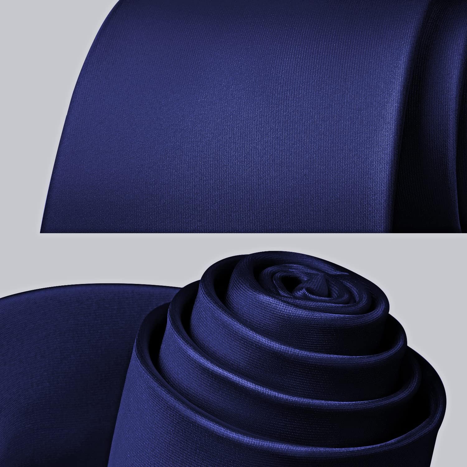 Hisdern Navy Blue Solid Wedding Accessories Set With Clip