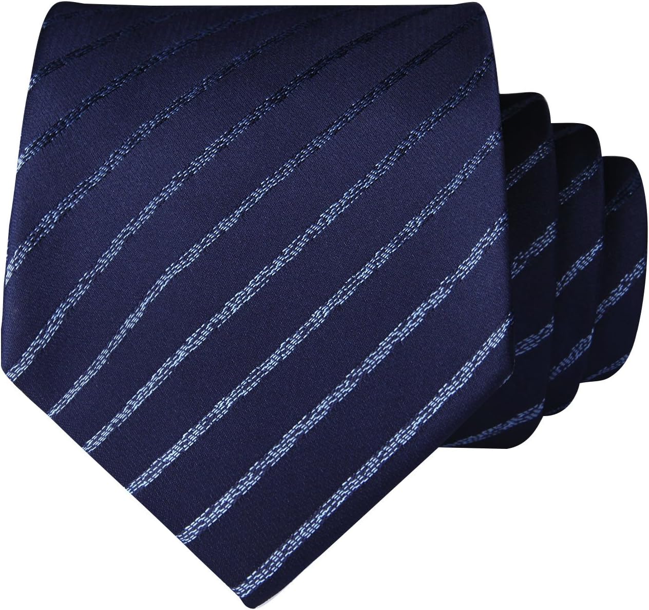 Hisdern Navy Blue Striped Wedding Accessories Set