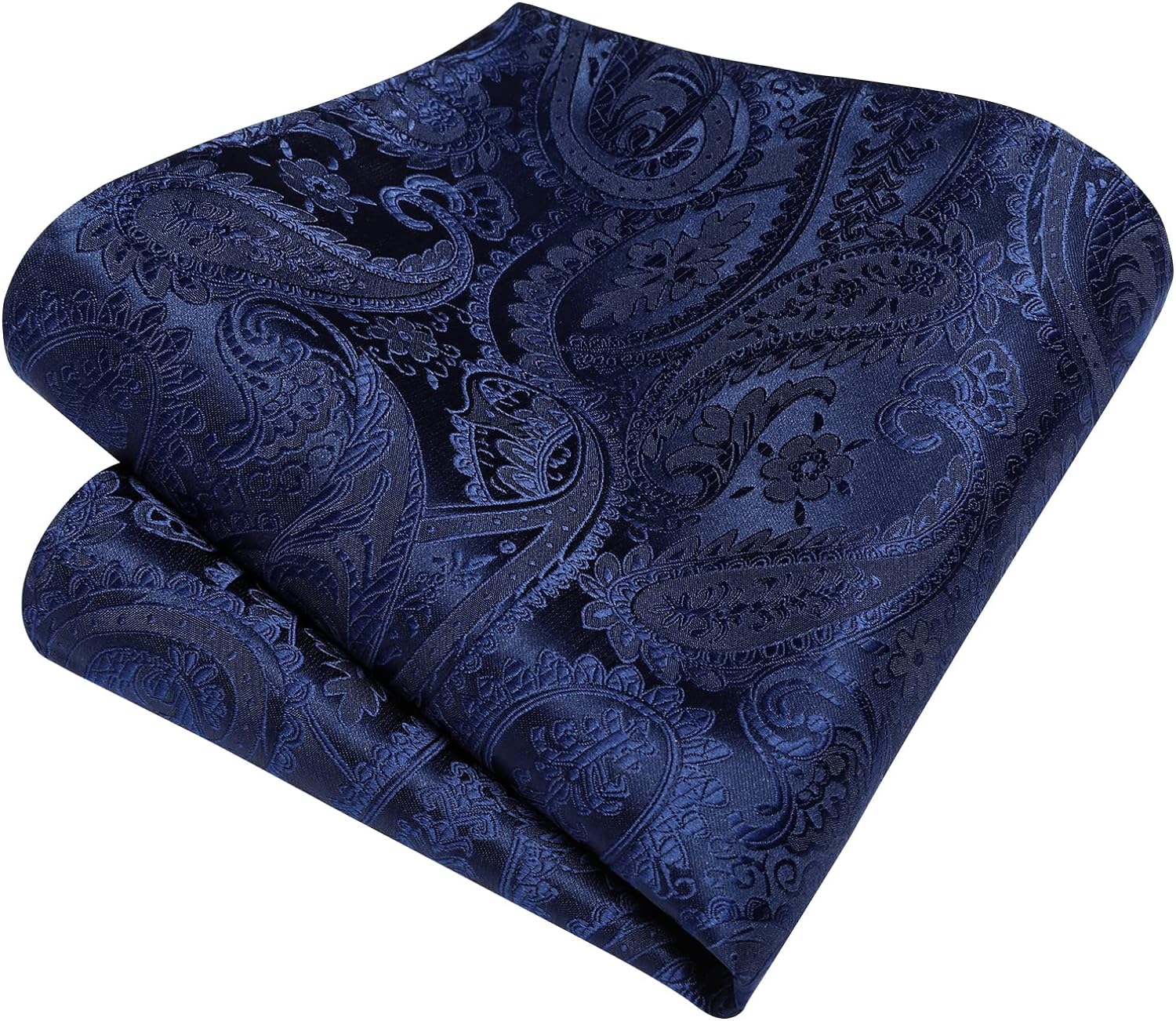 Hisdern Navy Blue Paisley Wedding Accessories Set with Clip