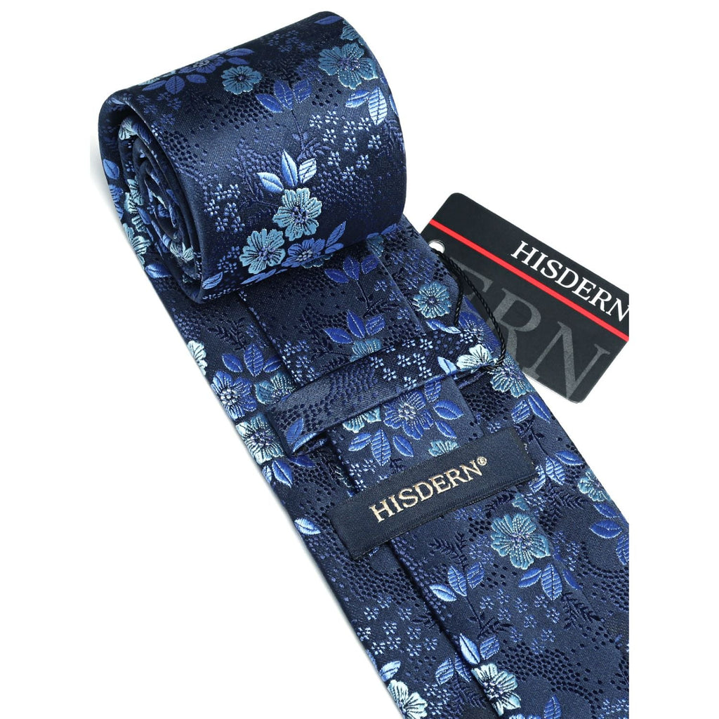 Hisdern Blue Floral Wedding Accessories Set