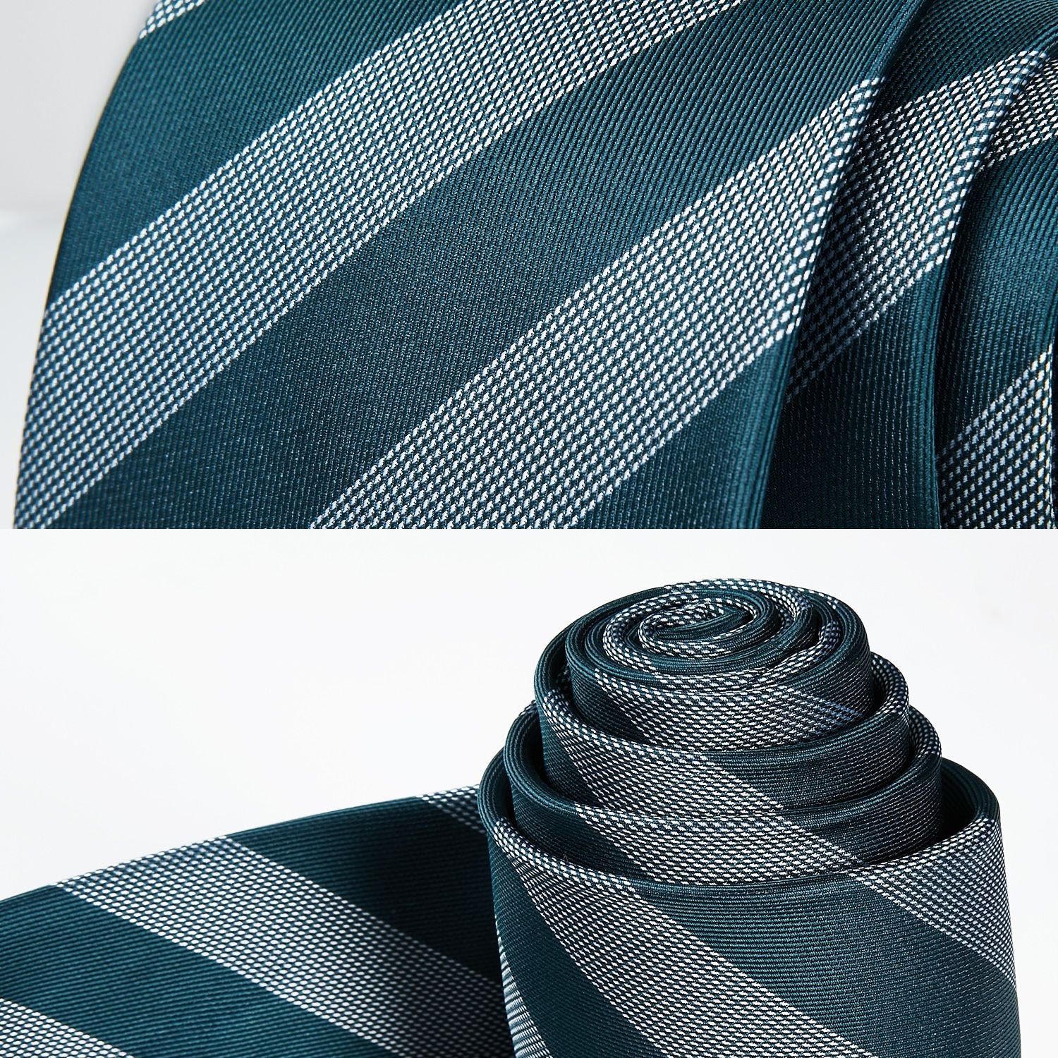 Hisdern Blue Striped Business Tie Set