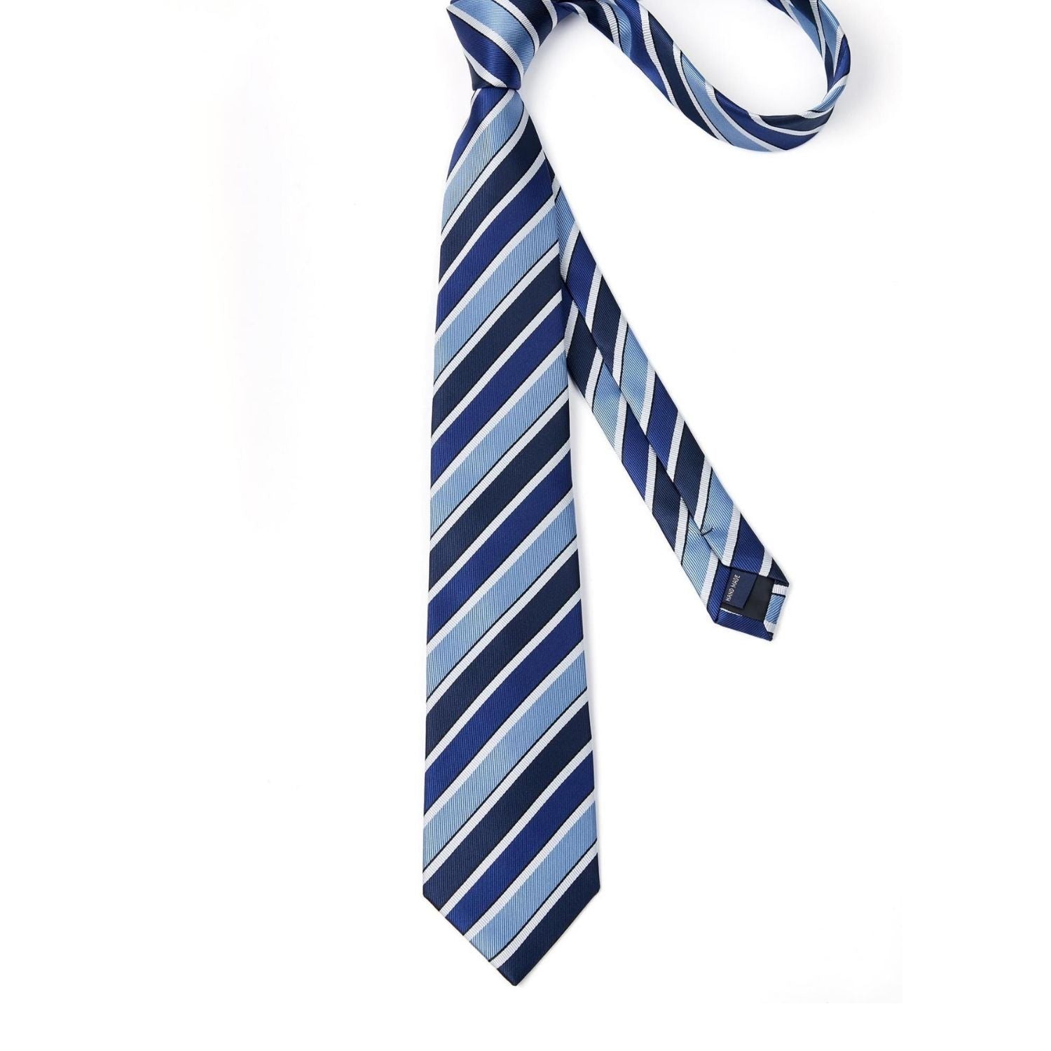 Hisdern Blue Striped Business Tie Set