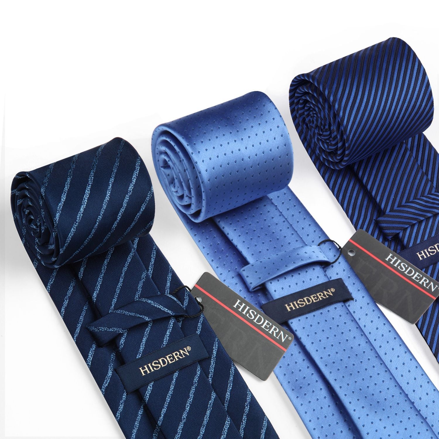 Hisdern 3-Piece Tie Set Wedding Accessory Gift Box Set T3-12
