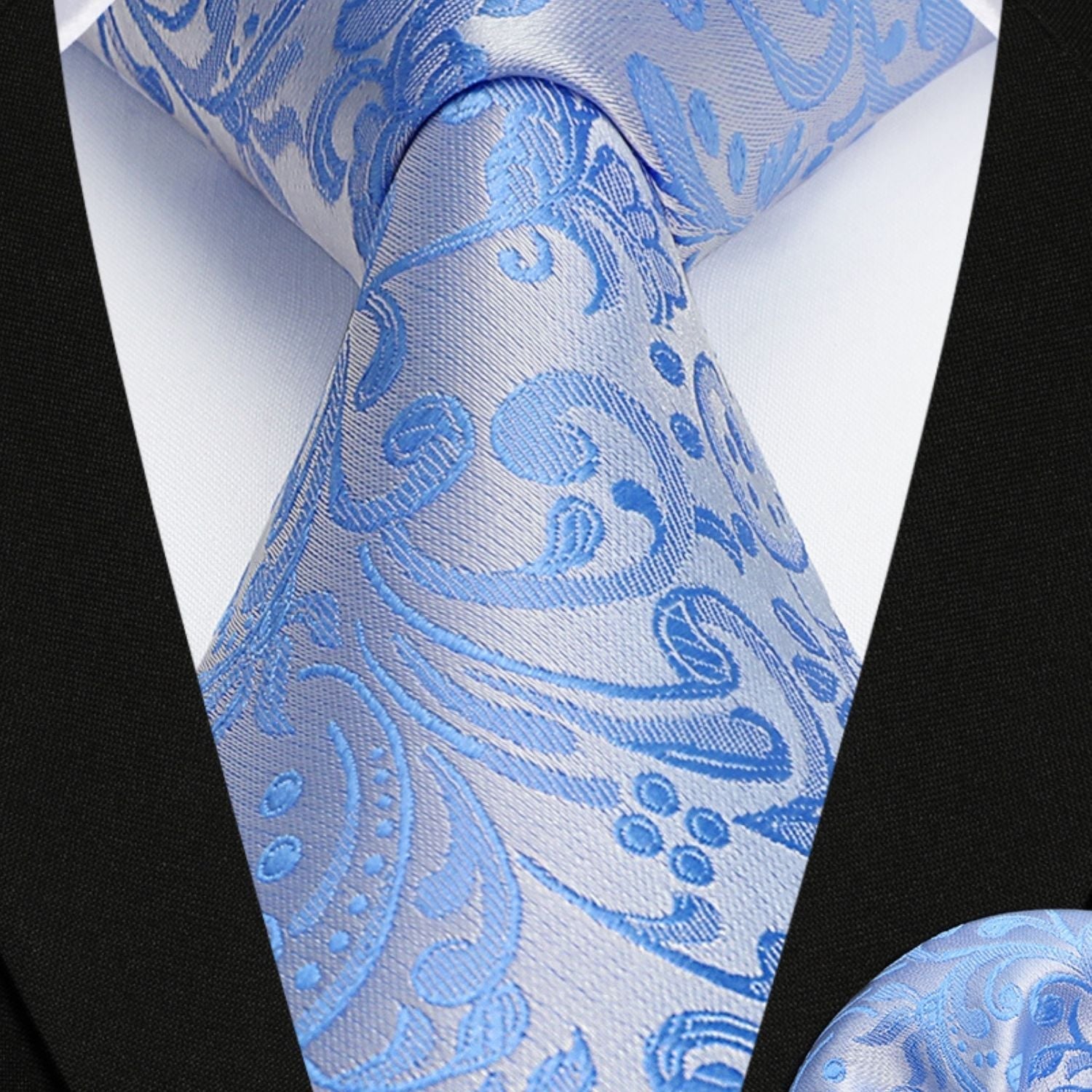 Hisdern Dusty Blue Floral Wedding Accessories Set