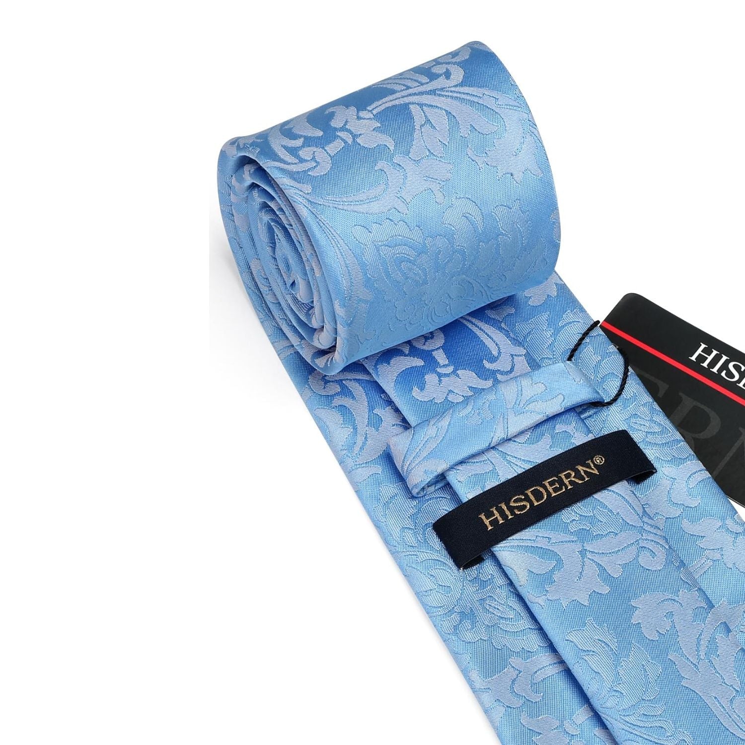 Hisdern Light Blue Floral Wedding Accessories Set