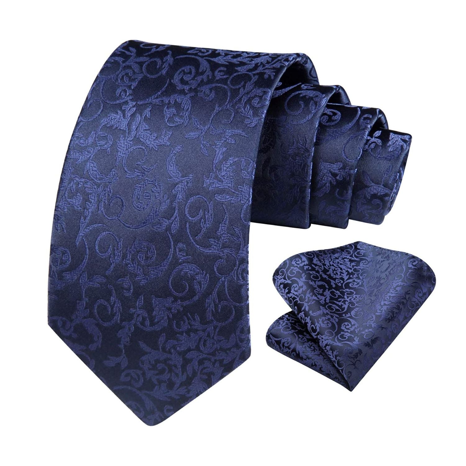 Hisdern Navy Floral Wedding Accessories Set