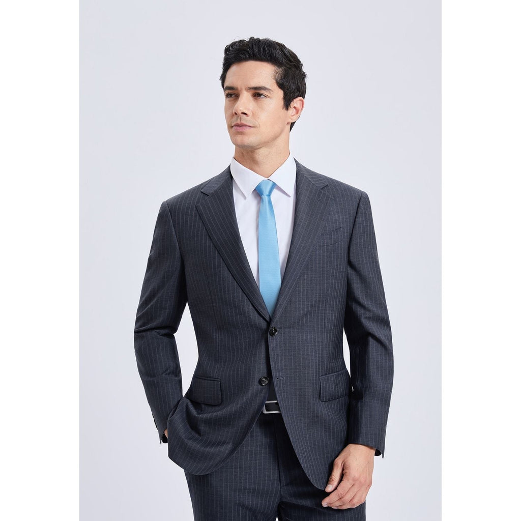 Hisdern Solid Print Skinny Tie Slim 2.4'' Formal Light Blue Wedding Tie
