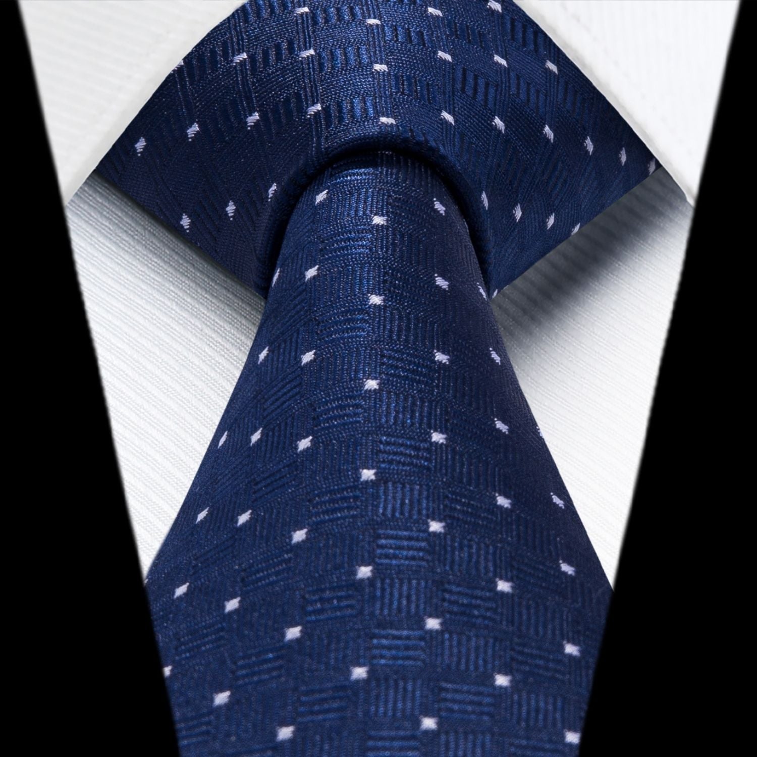 Hisdern Blue Plaid Pocket Square With Matching Tie