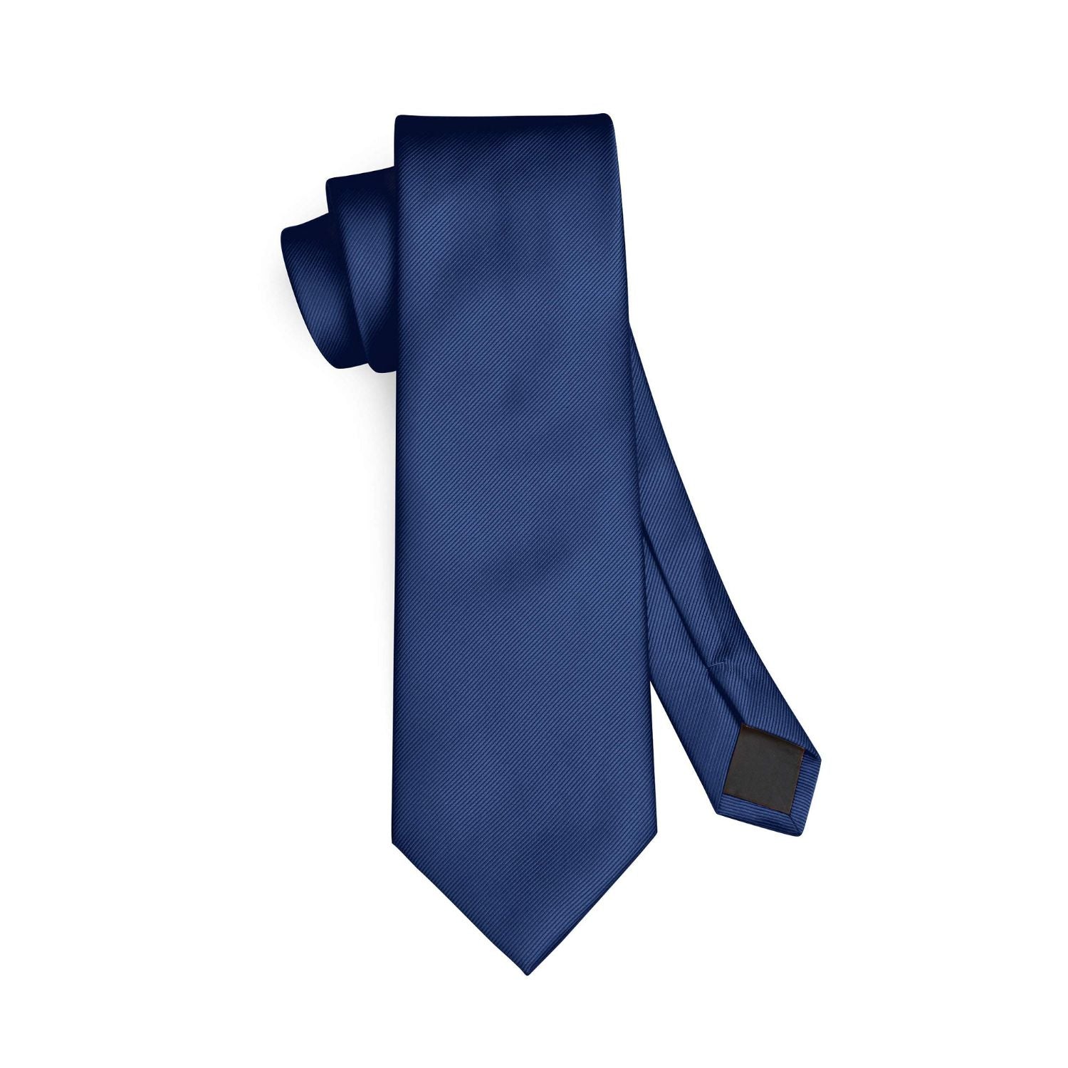 Hisdern Navy Blue Solid Men’s Tie Set for Formal & Wedding