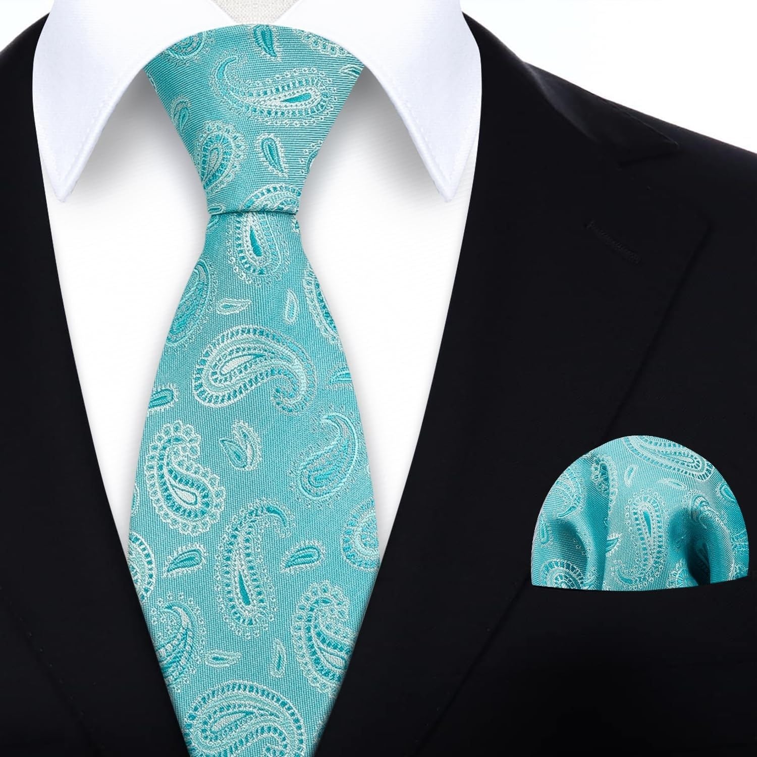 Hisdern Blue Floral Wedding Accessories Set