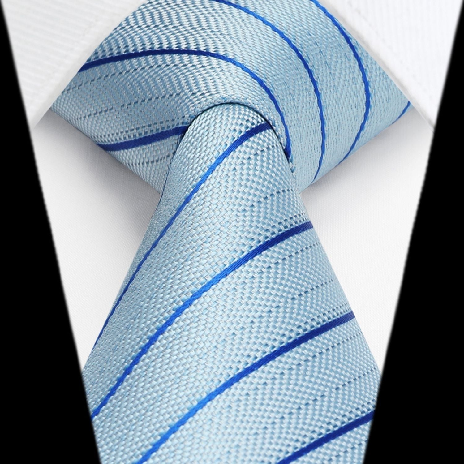 Hisdern Blue Striped Business Accessories Set