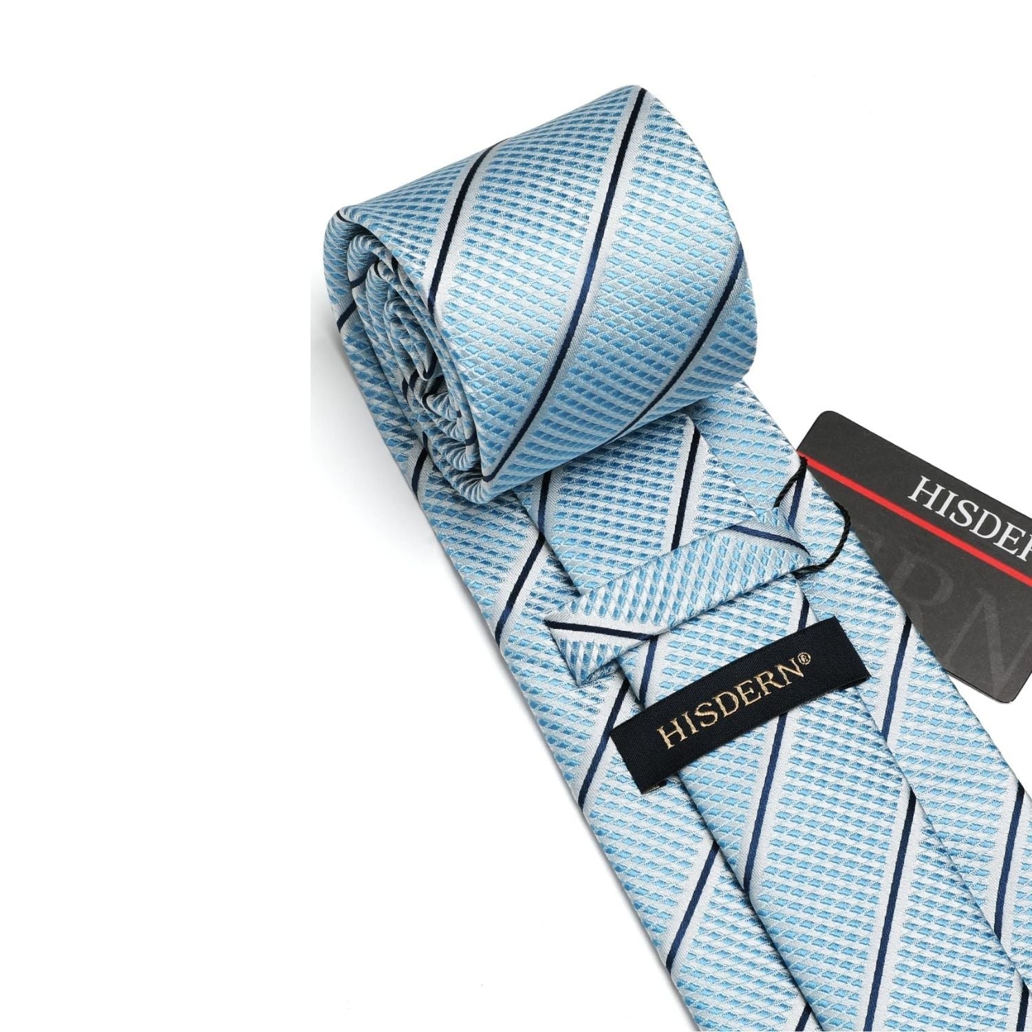 Hisdern Blue Striped Wedding Accessories Set