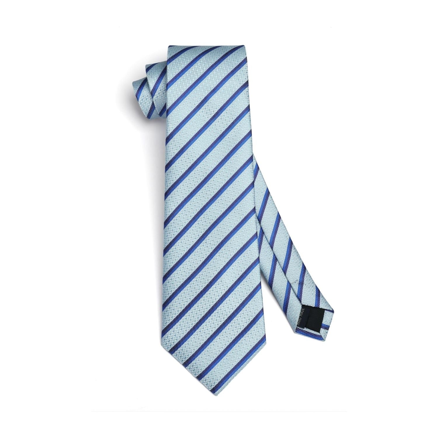 Hisdern Baby Blue Striped Business Accessories Set