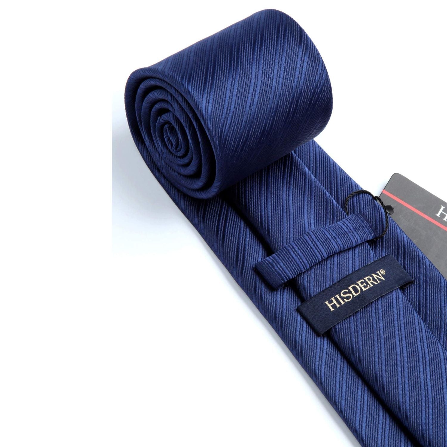 Hisdern Navy Blue Striped Wedding Accessories Set