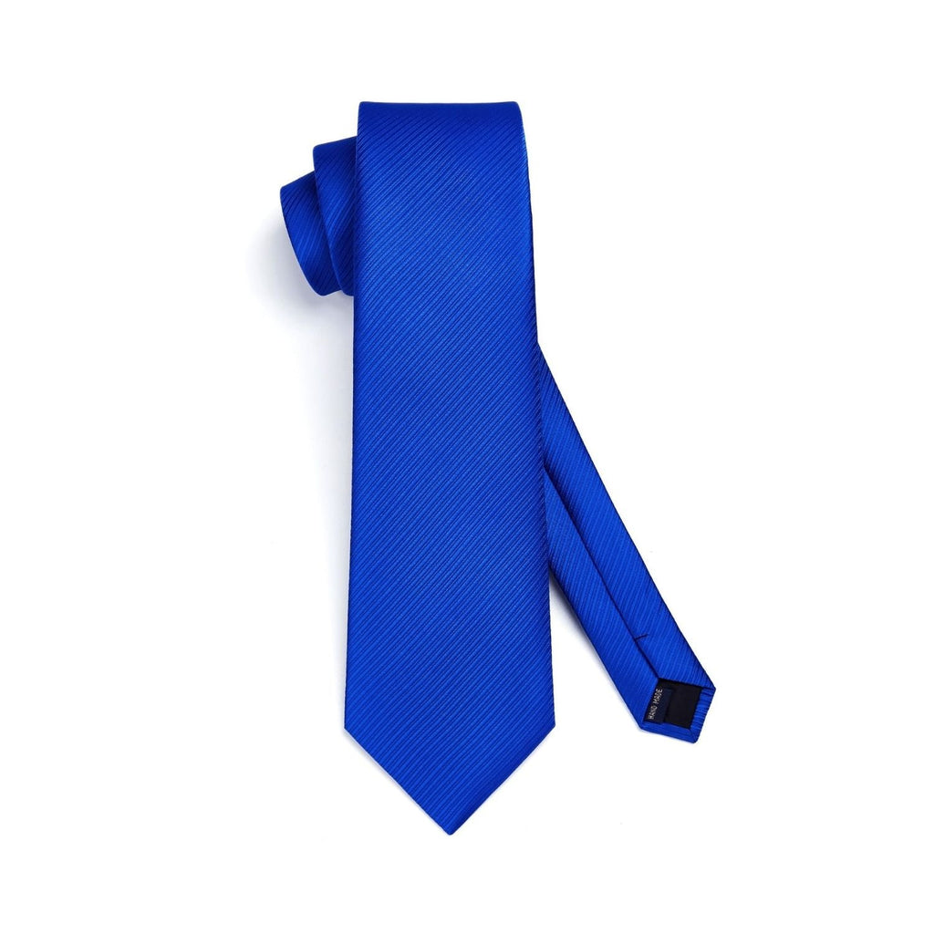 Hisdern Royal Blue Stiped Business Tie Set