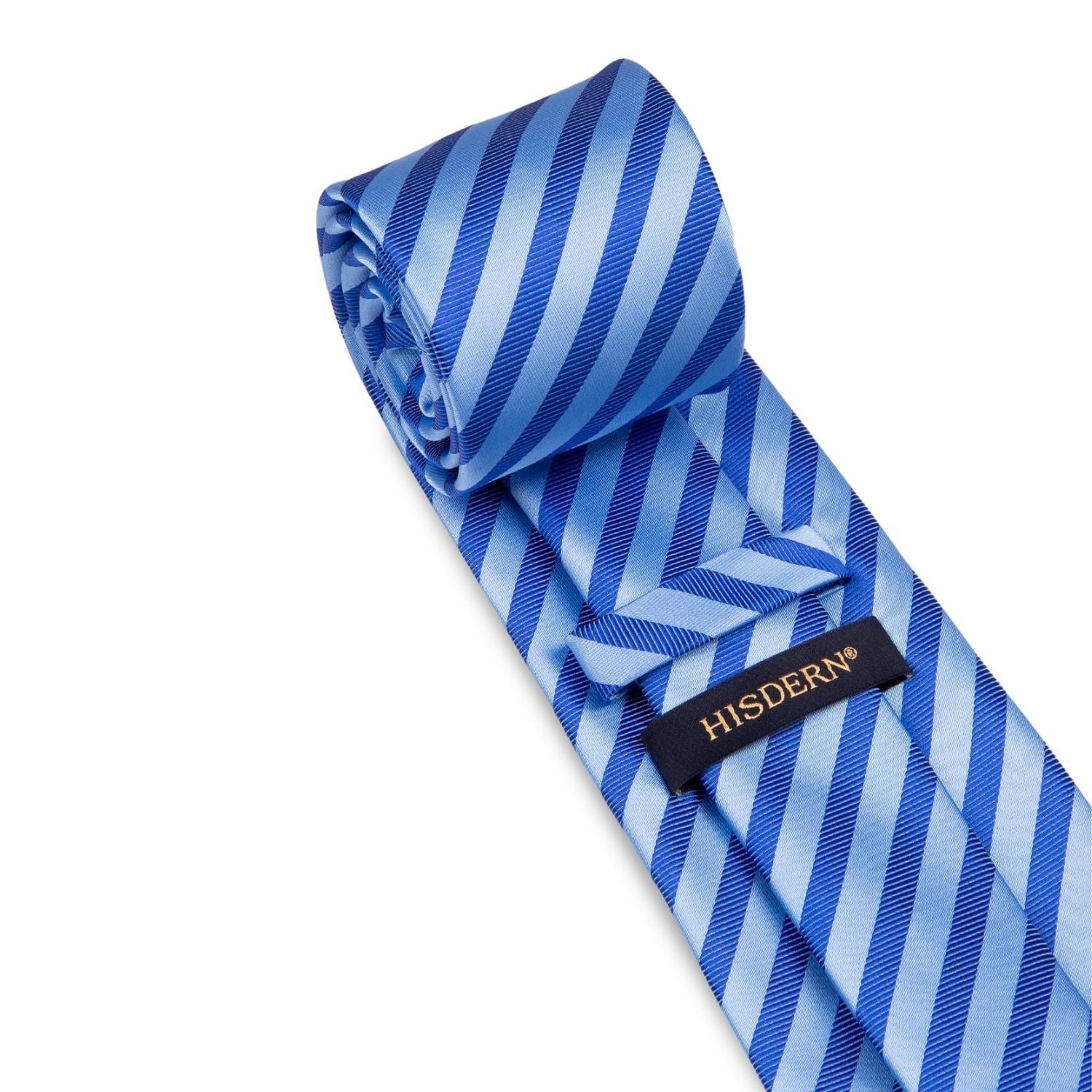 Hisdern Light Blue Striped Business Accessories Set
