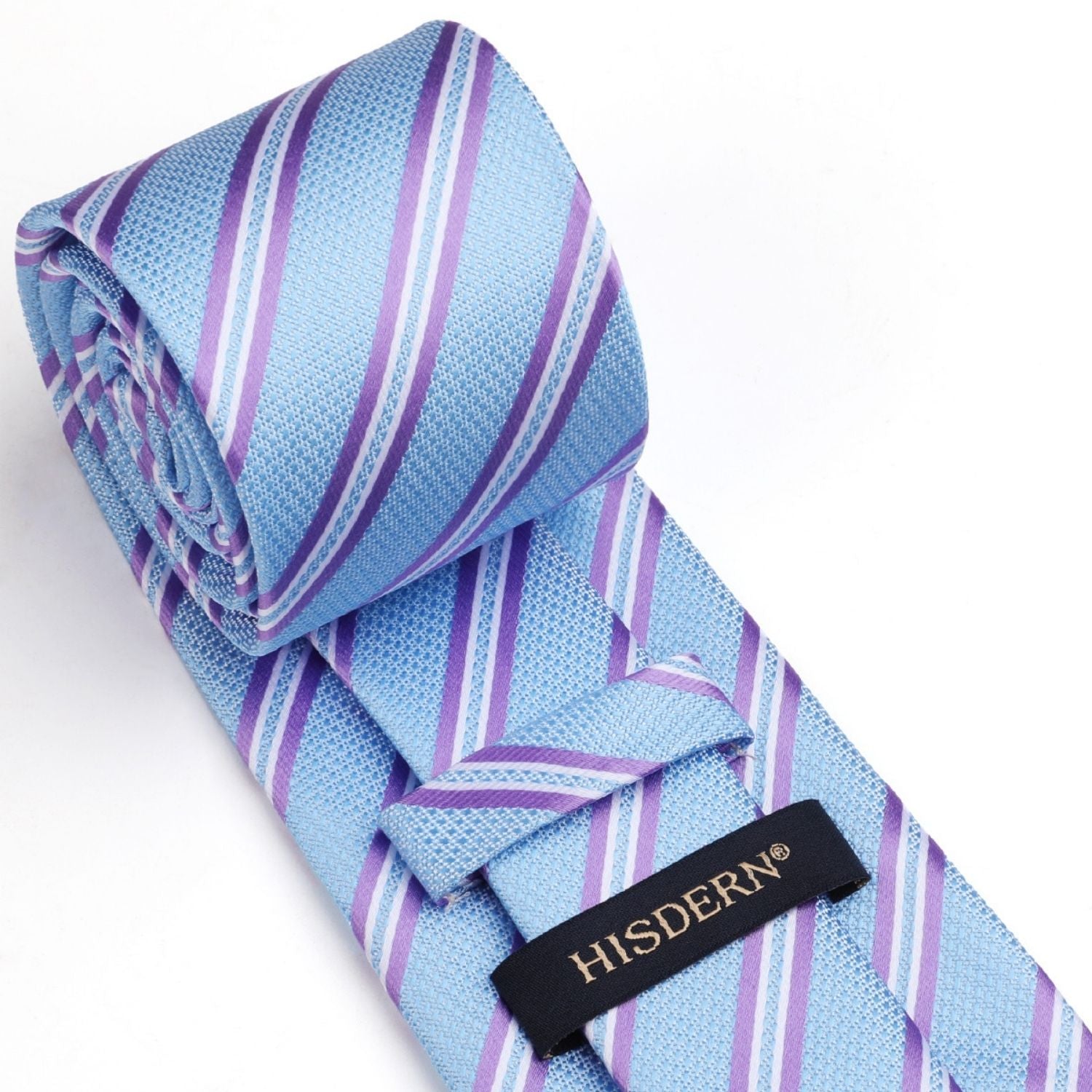 Hisdern Blue Striped Wedding Accessories Set