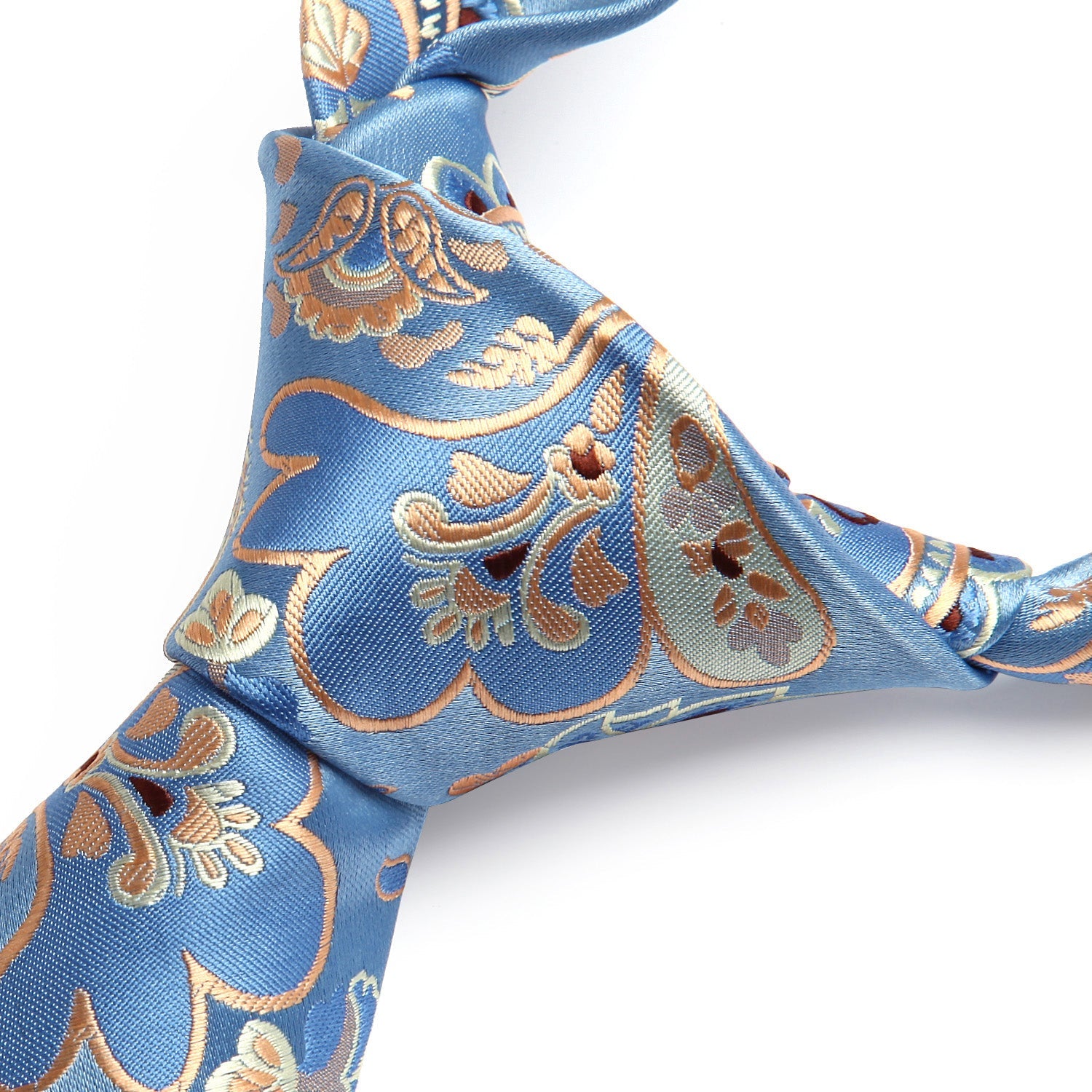 Hisdern Light Blue Purple Paisley Set For Groomsmen