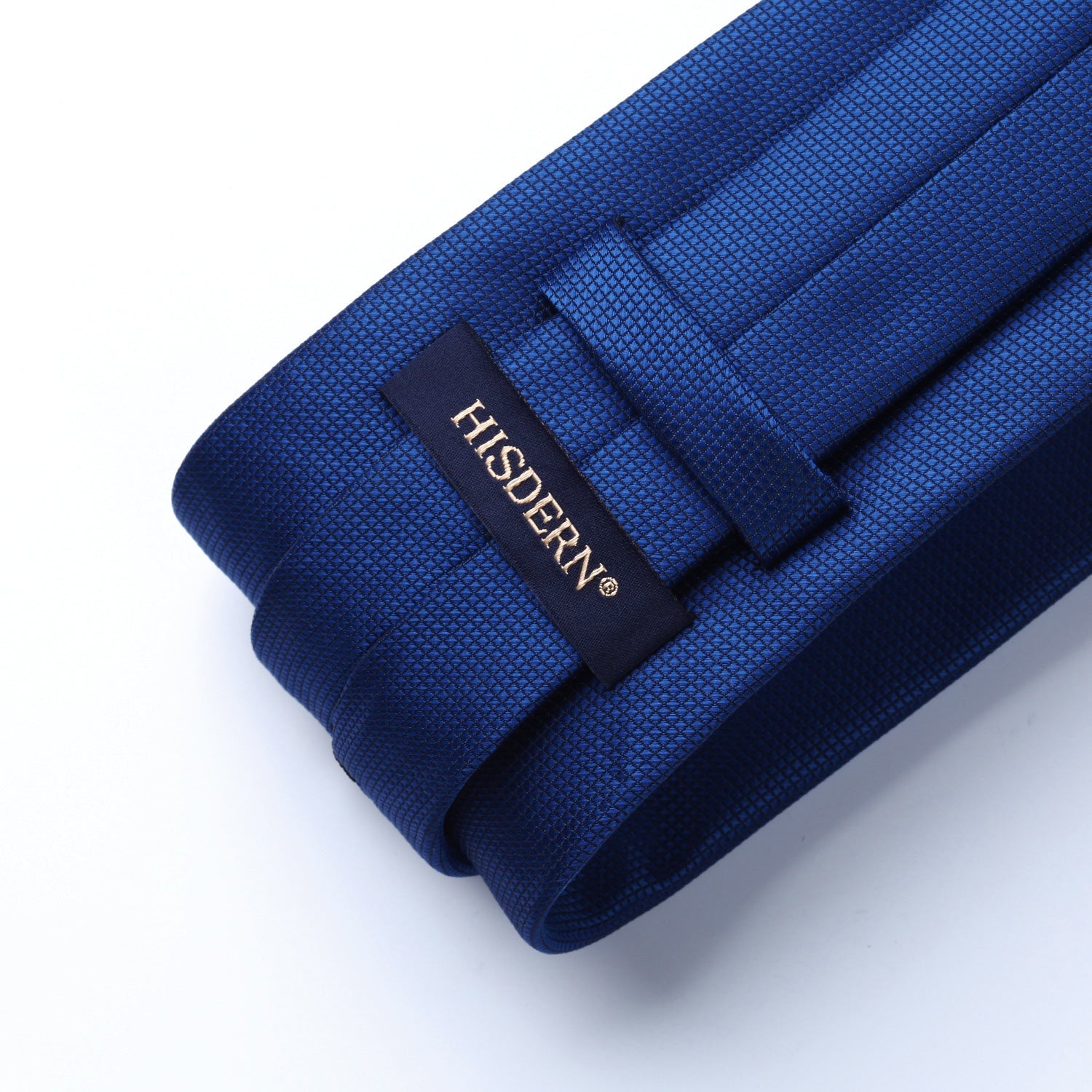 Hisdern Blue Plaid Pocket Square With Matching Tie
