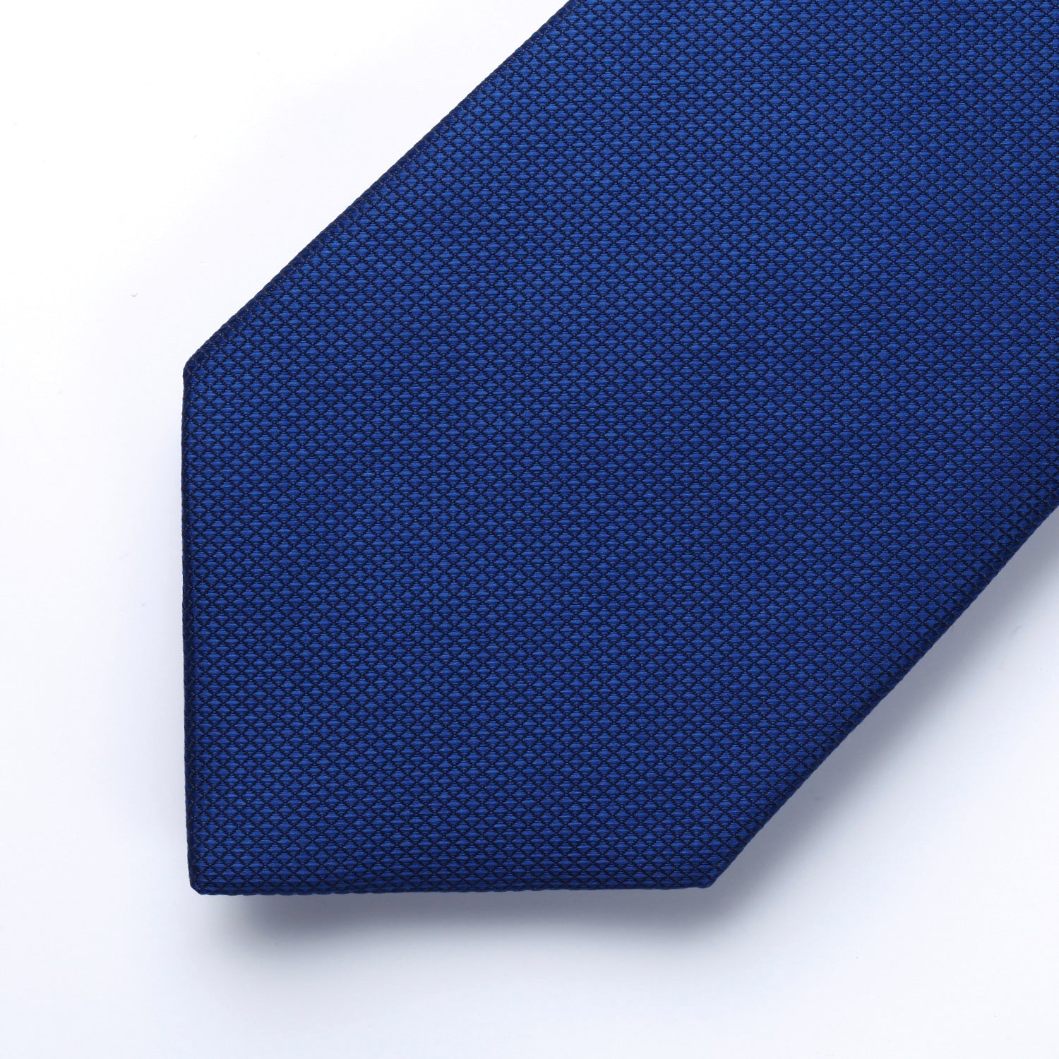 Hisdern Blue Plaid Pocket Square With Matching Tie