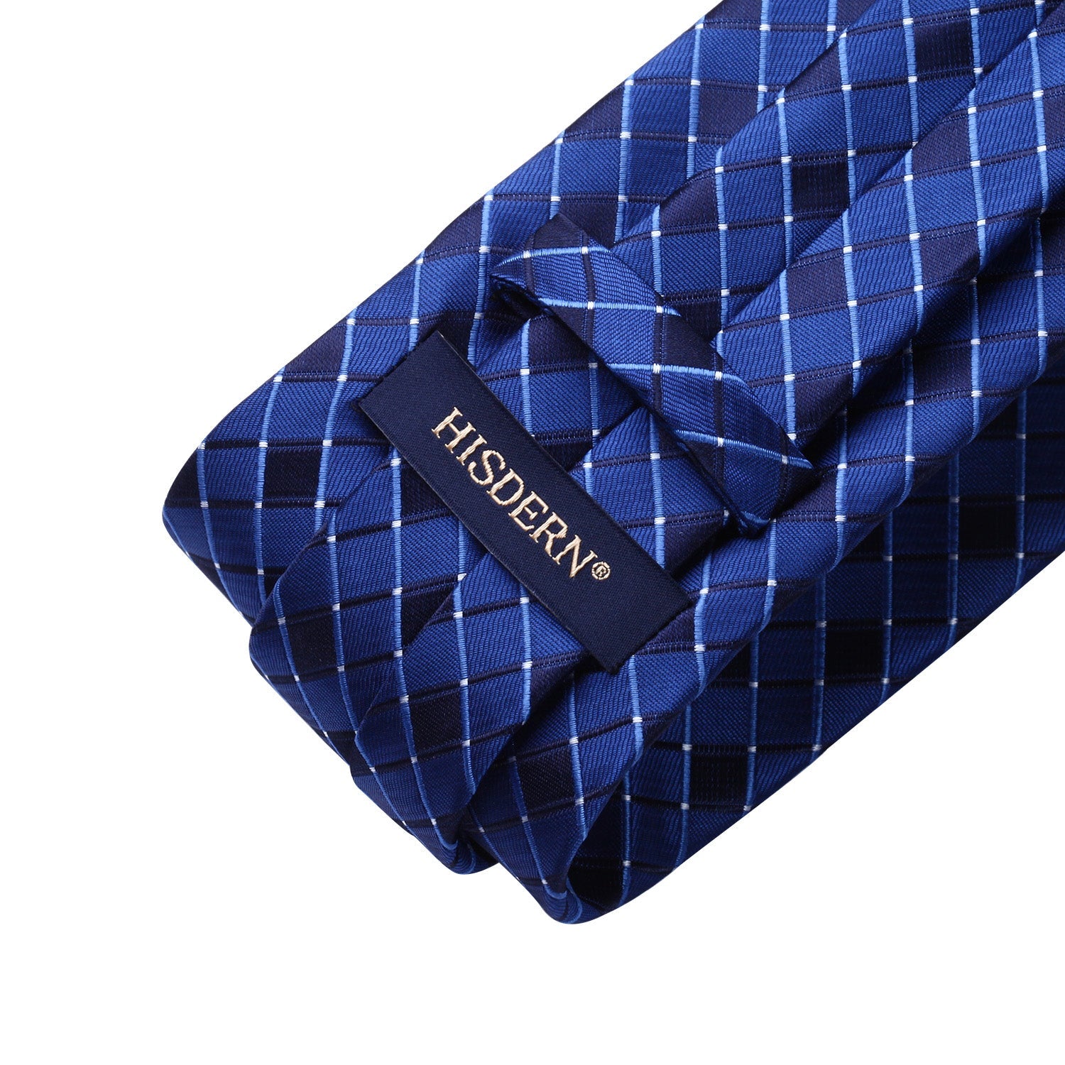 Hisdern Blue Plaid Business Tie Set