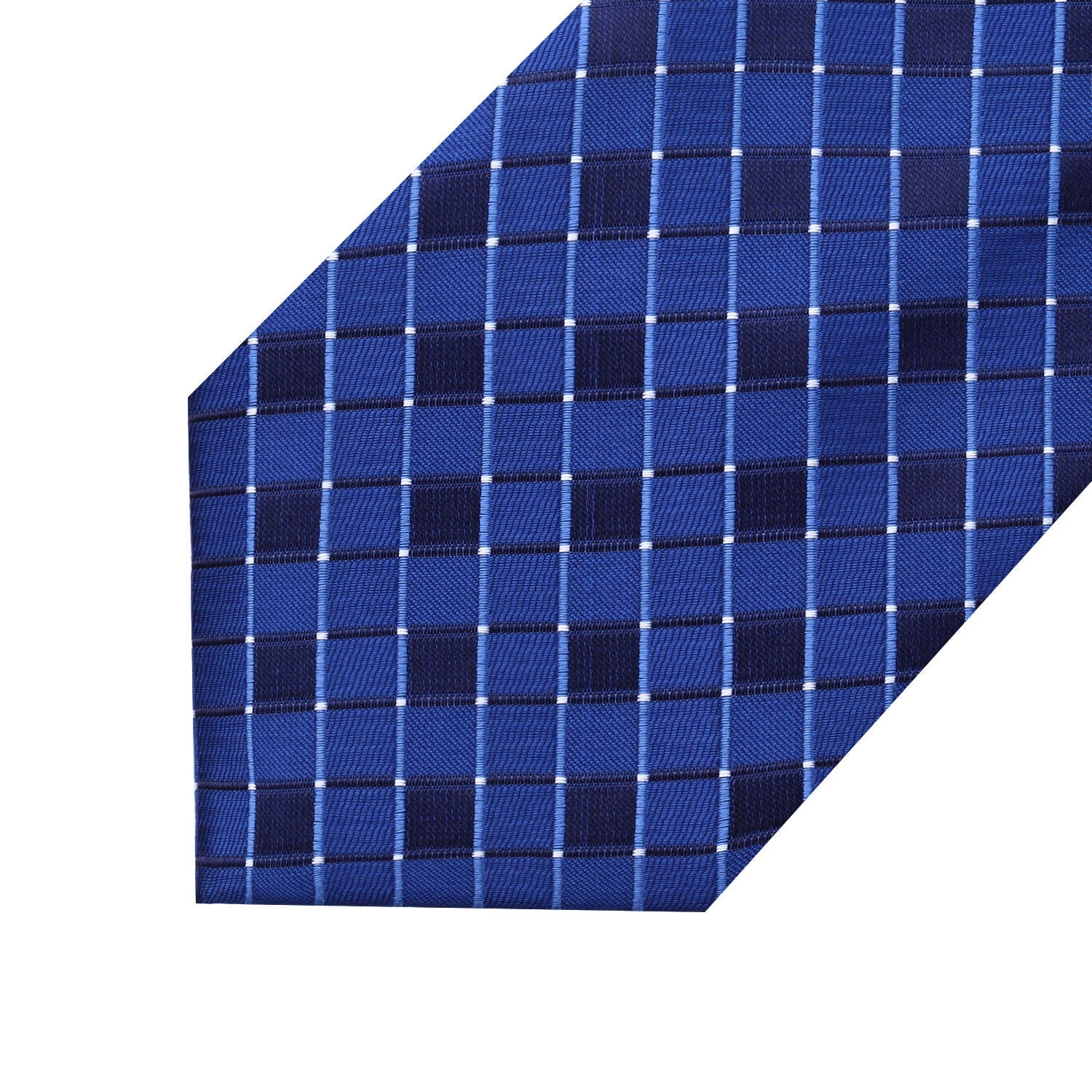Hisdern Blue Plaid Business Tie Set