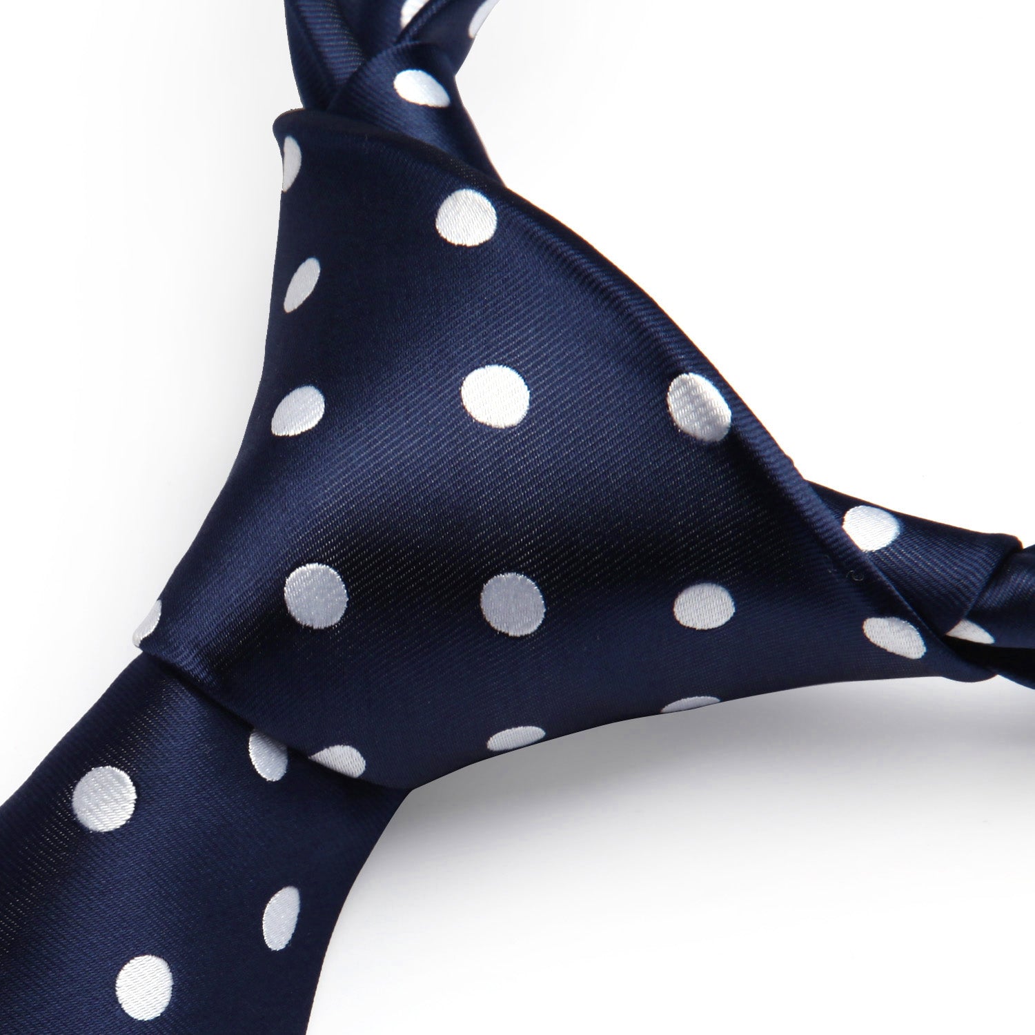 Hisdern Navy Blue Polka Dot Tie Set For Groomsmen