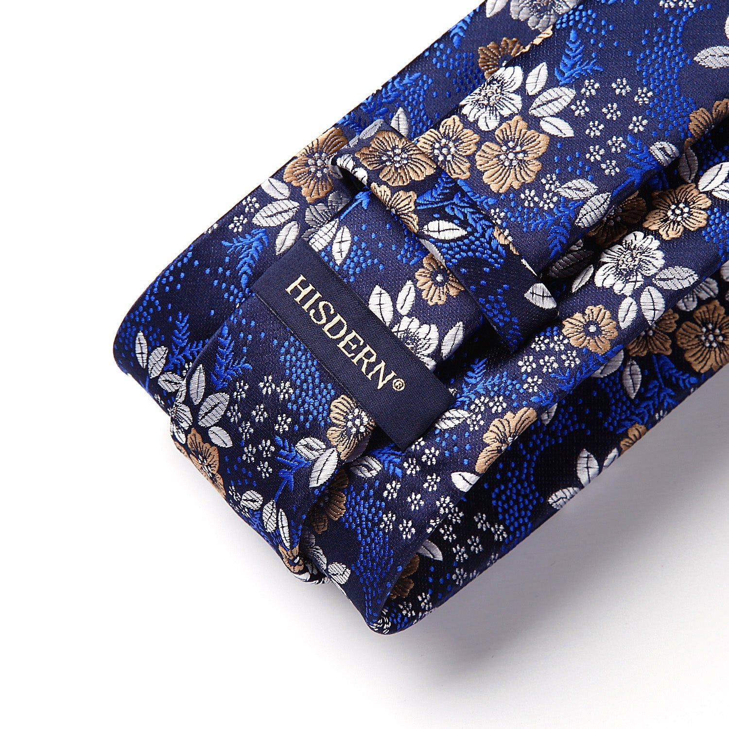 Hisdern Blue Brown White Floral Wedding Accessories Set