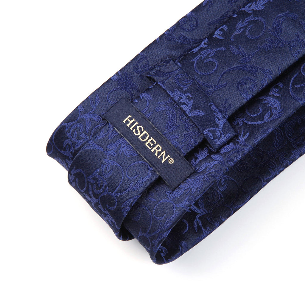Hisdern Navy Floral Wedding Accessories Set