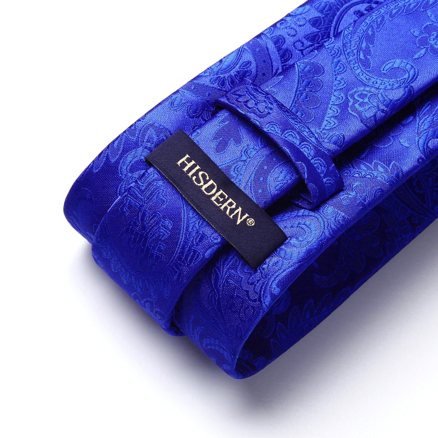 Hisdern Blue Paisley Tie Set For Groomsmen