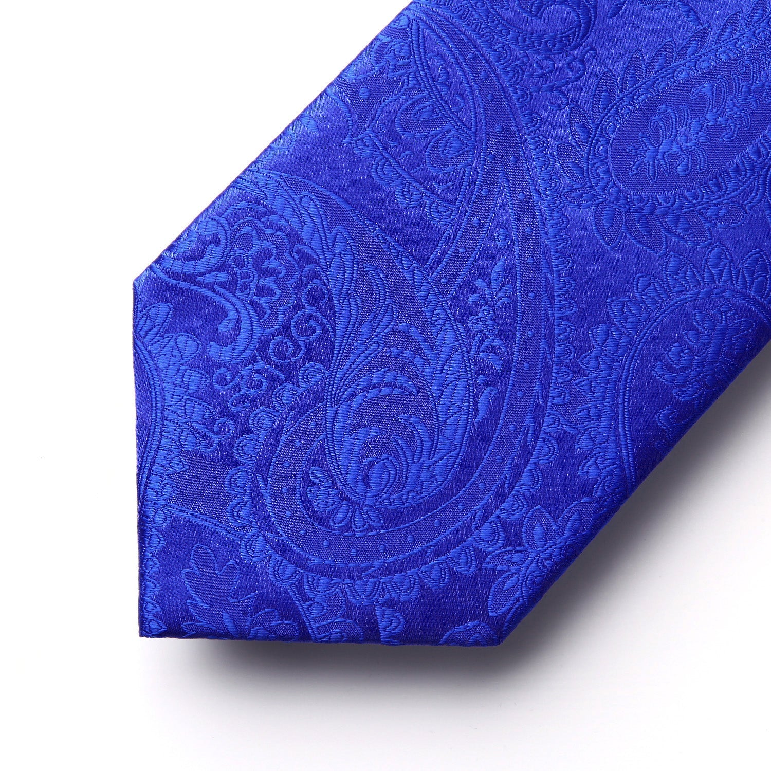 Hisdern Blue Paisley Tie Set For Groomsmen