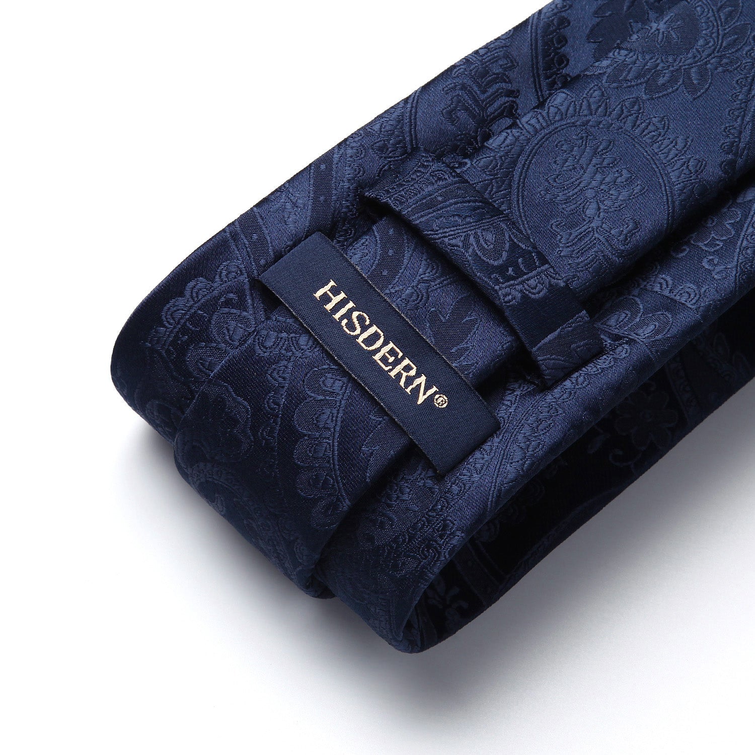 Hisdern Navy Paisley Tie Set For Groomsmen