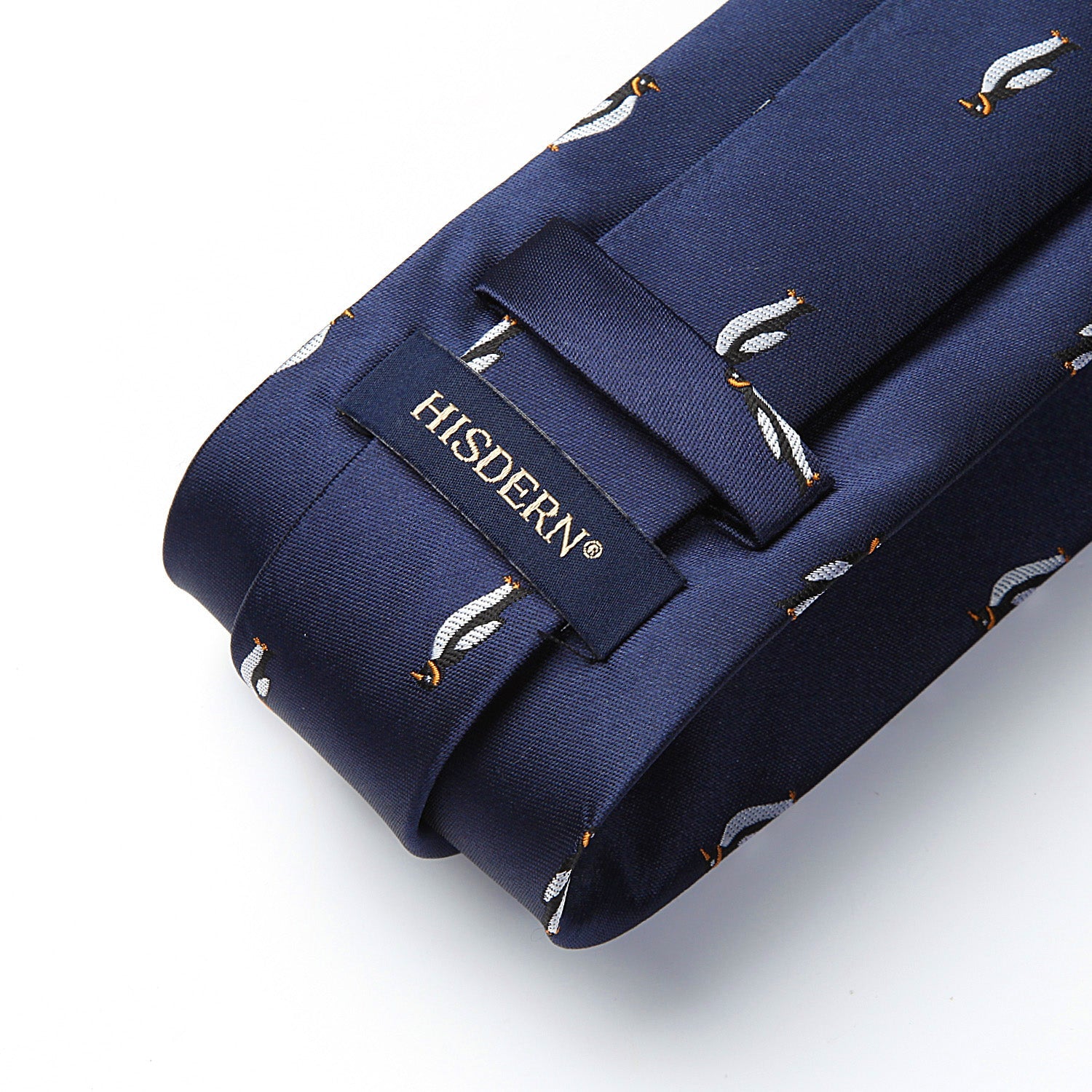 Hisdern Blue Penguin Cute Pattern Tie Set