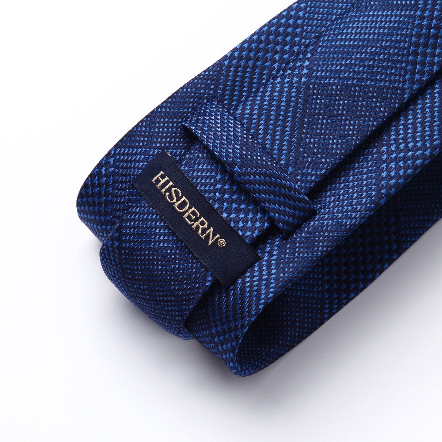 Hisdern Blue Plaid Wedding Business Tie Set