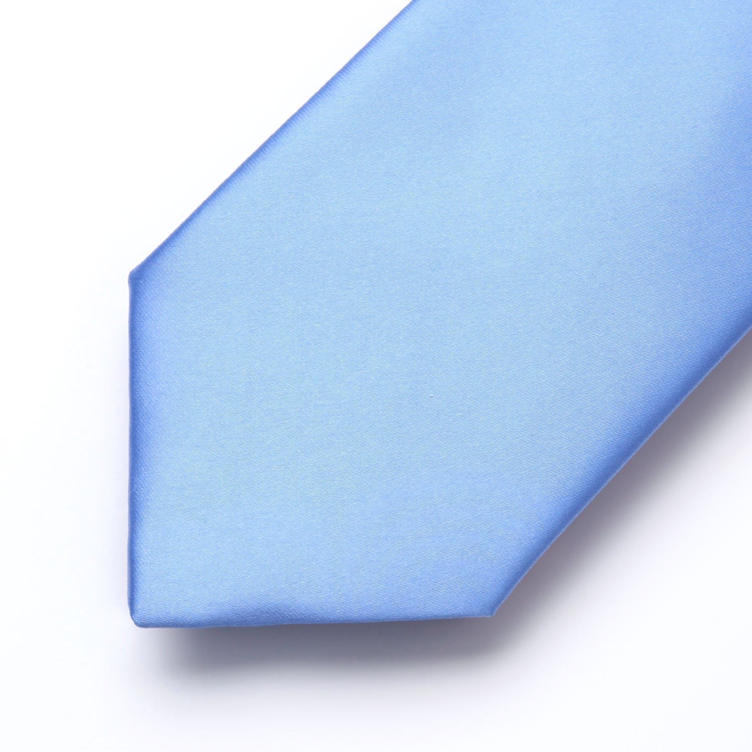 Hisdern Blue Solid Men’s Tie Set for Formal & Wedding