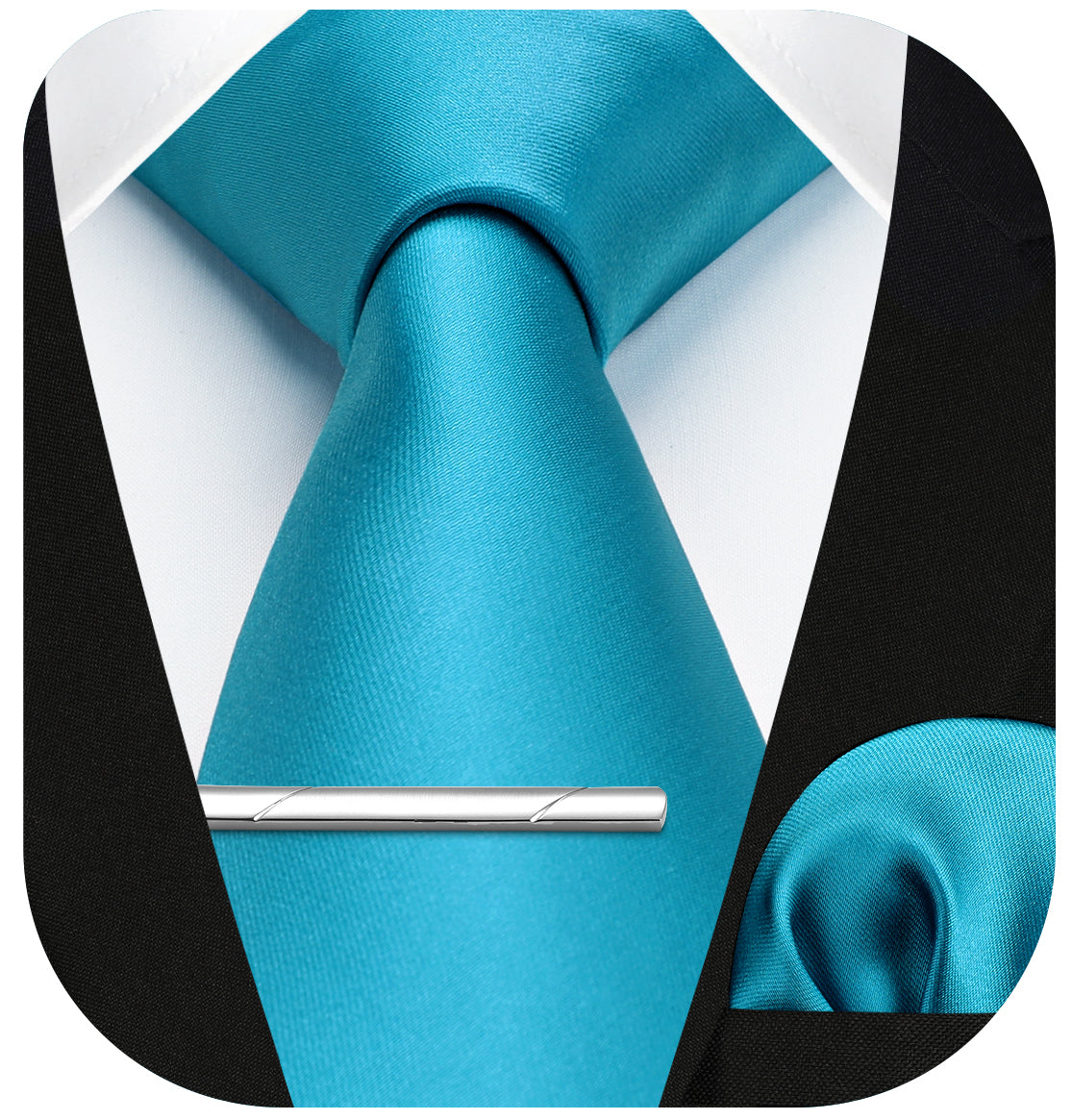 Hisdern Aqua Solid Wedding Accessories Set With Clip