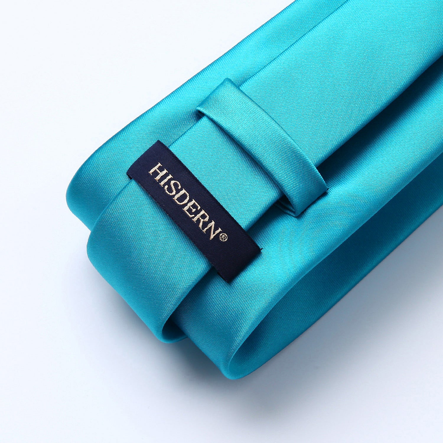 Hisdern Aqua Striped Business Tie Set